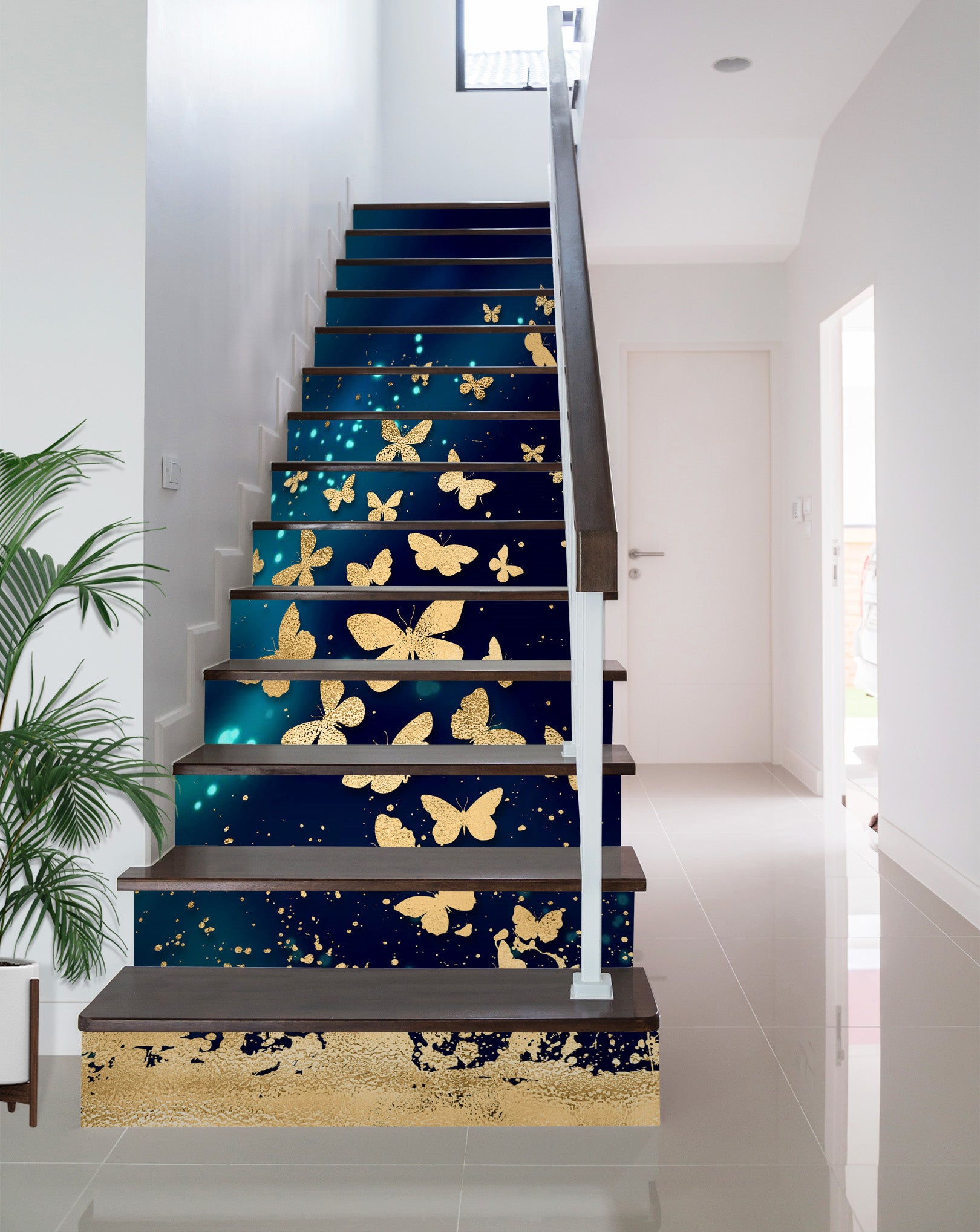 3D Golden Cure Butterfly 587 Stair Risers