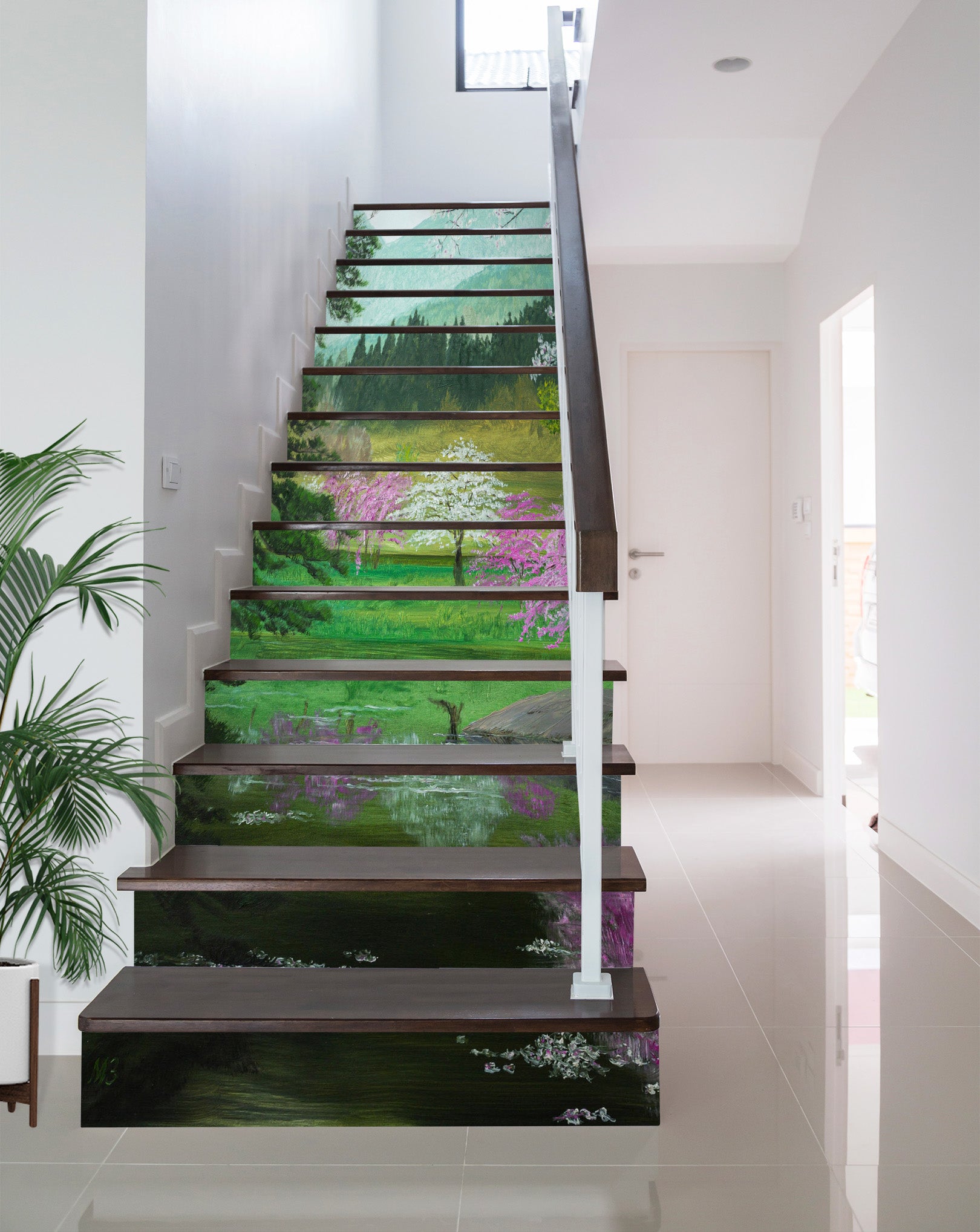 3D Lawn Trees 8821 Marina Zotova Stair Risers