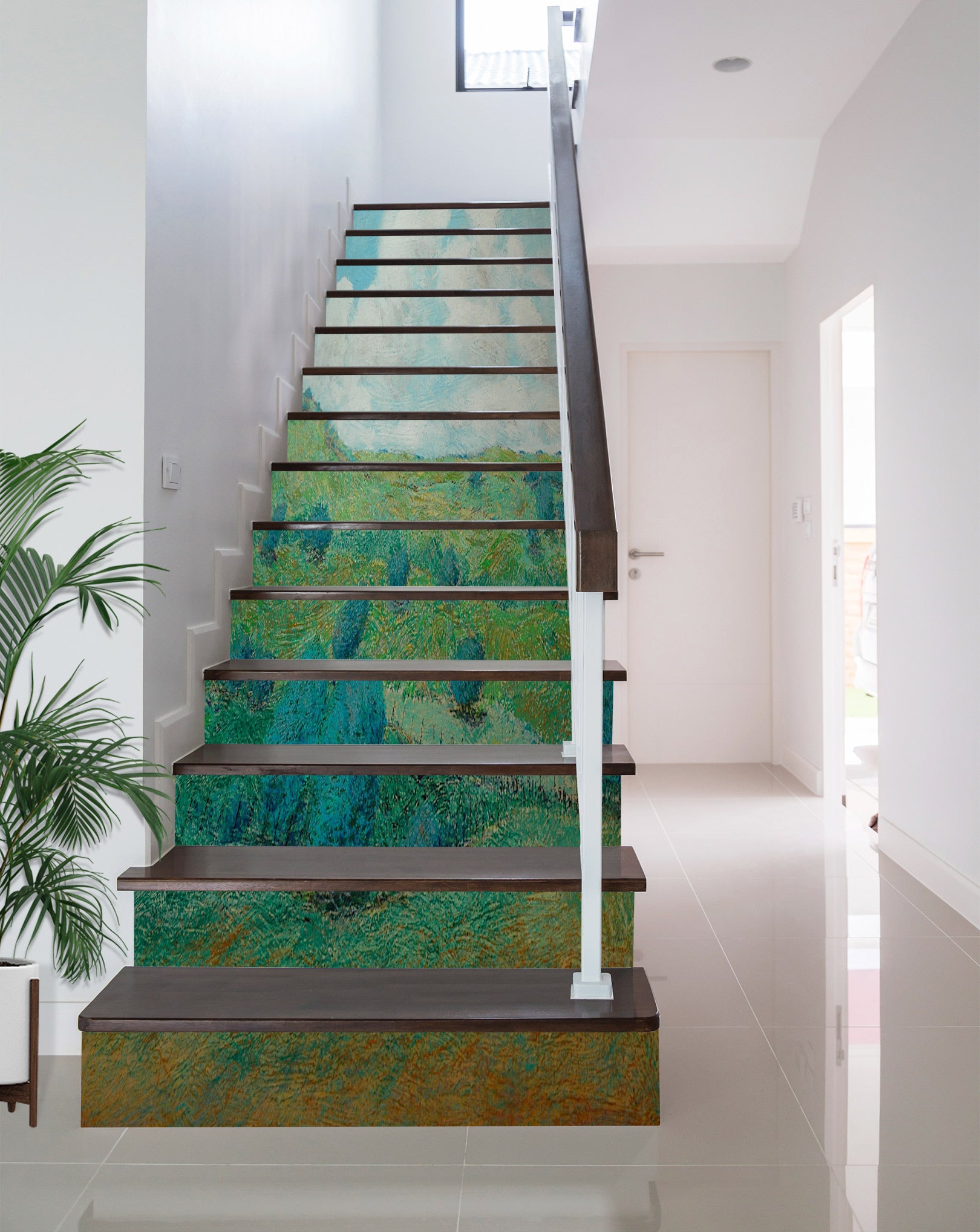 3D Green Hillside Oil Painting 89142 Allan P. Friedlander Stair Risers