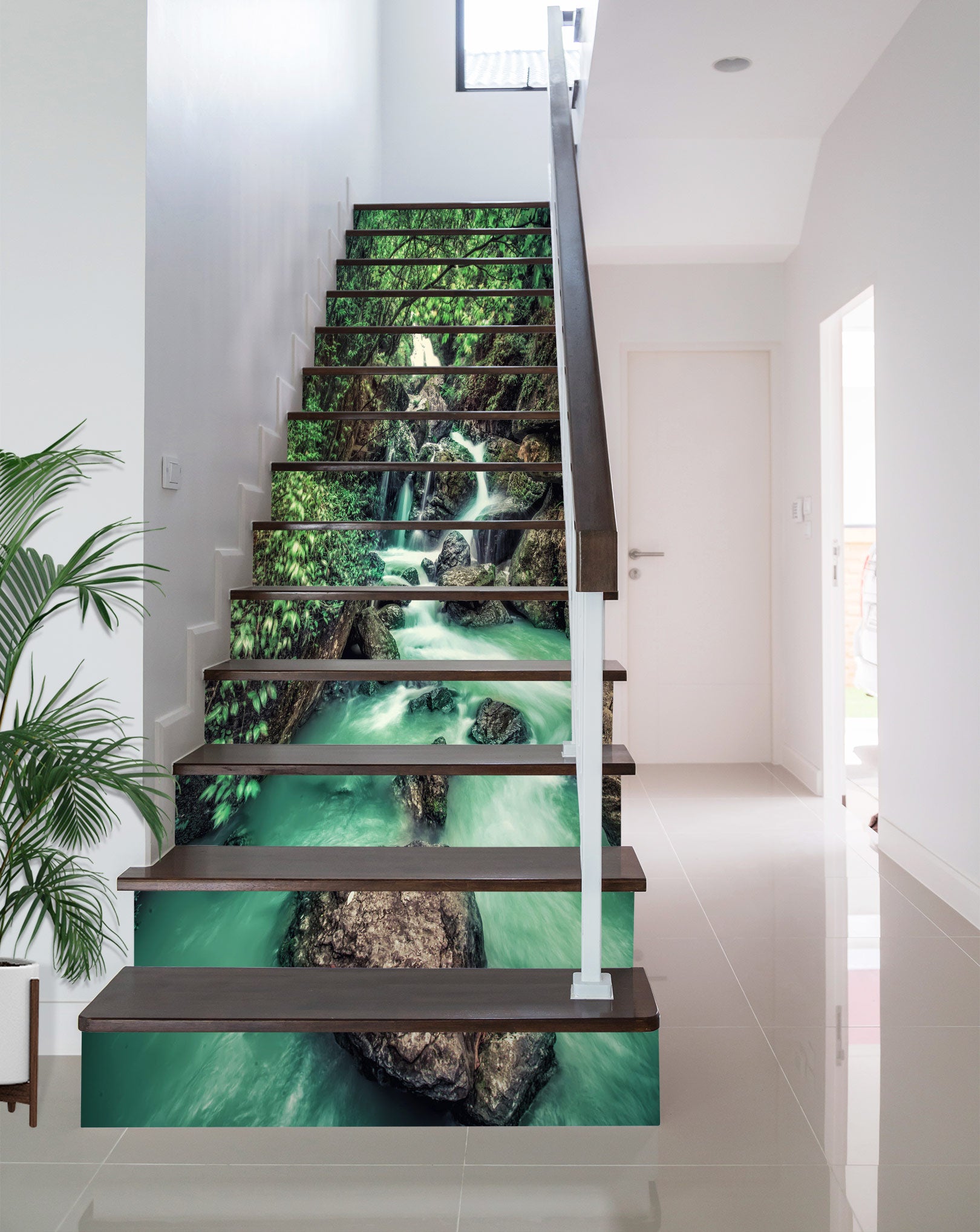 3D Greenery In The Mountains 252 Stair Risers