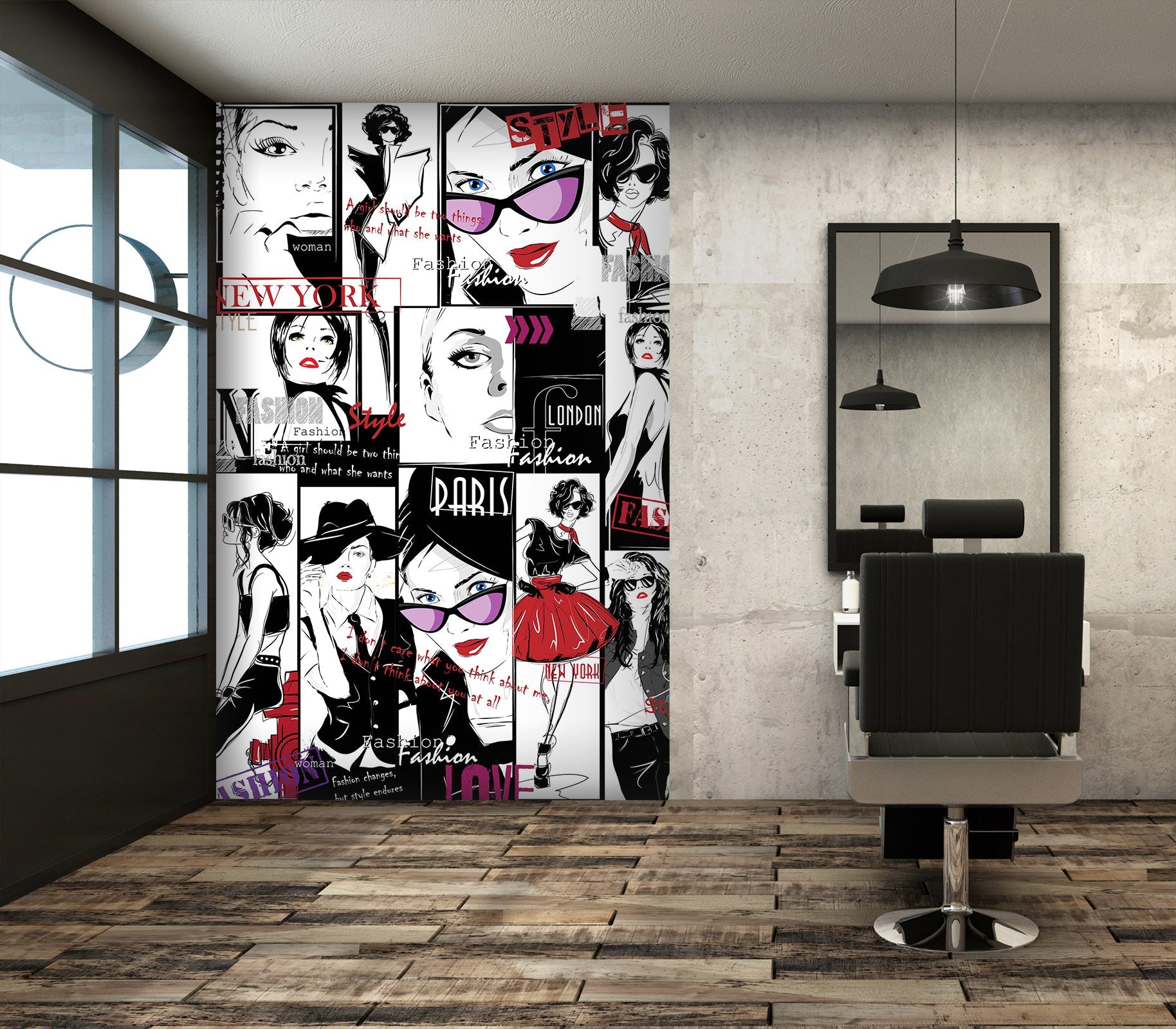 3D Suit Red Lips Girl 100 Wall Murals Wallpaper AJ Wallpaper 