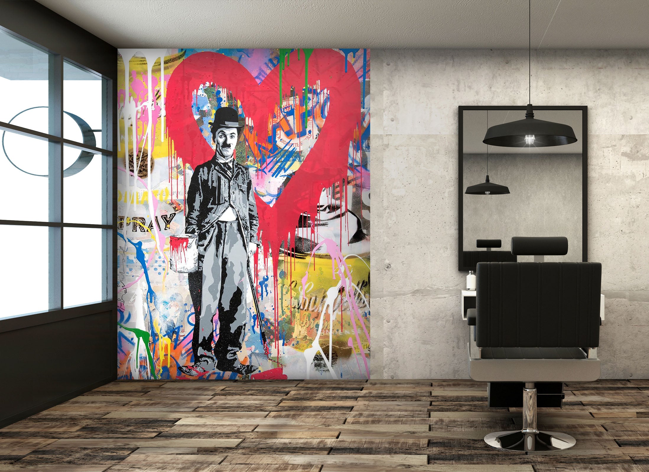 3D Red Love 259 Wall Murals