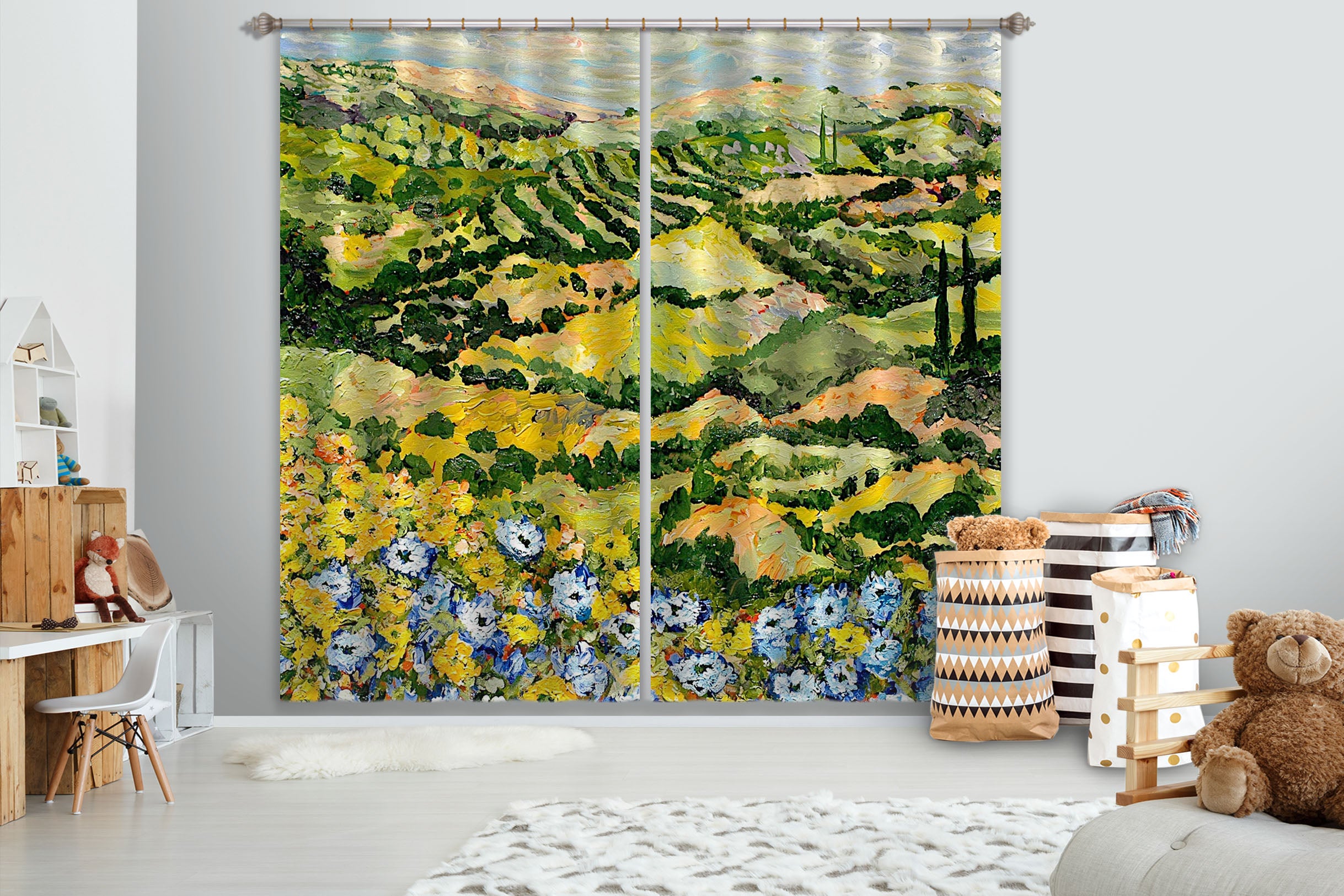 3D Spring Garden 130 Allan P. Friedlander Curtain Curtains Drapes