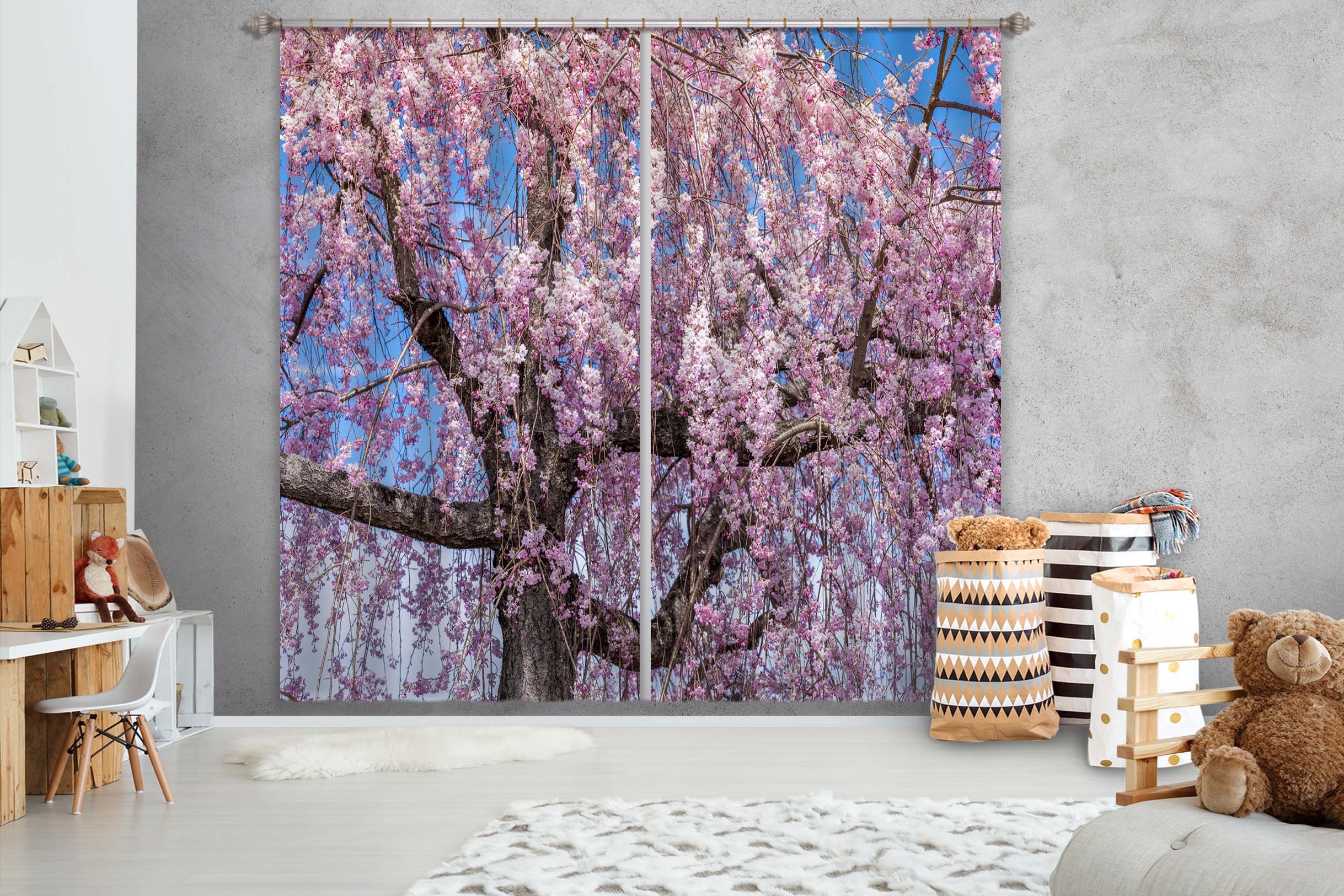 3D Peach Tree 059 Marco Carmassi Curtain Curtains Drapes