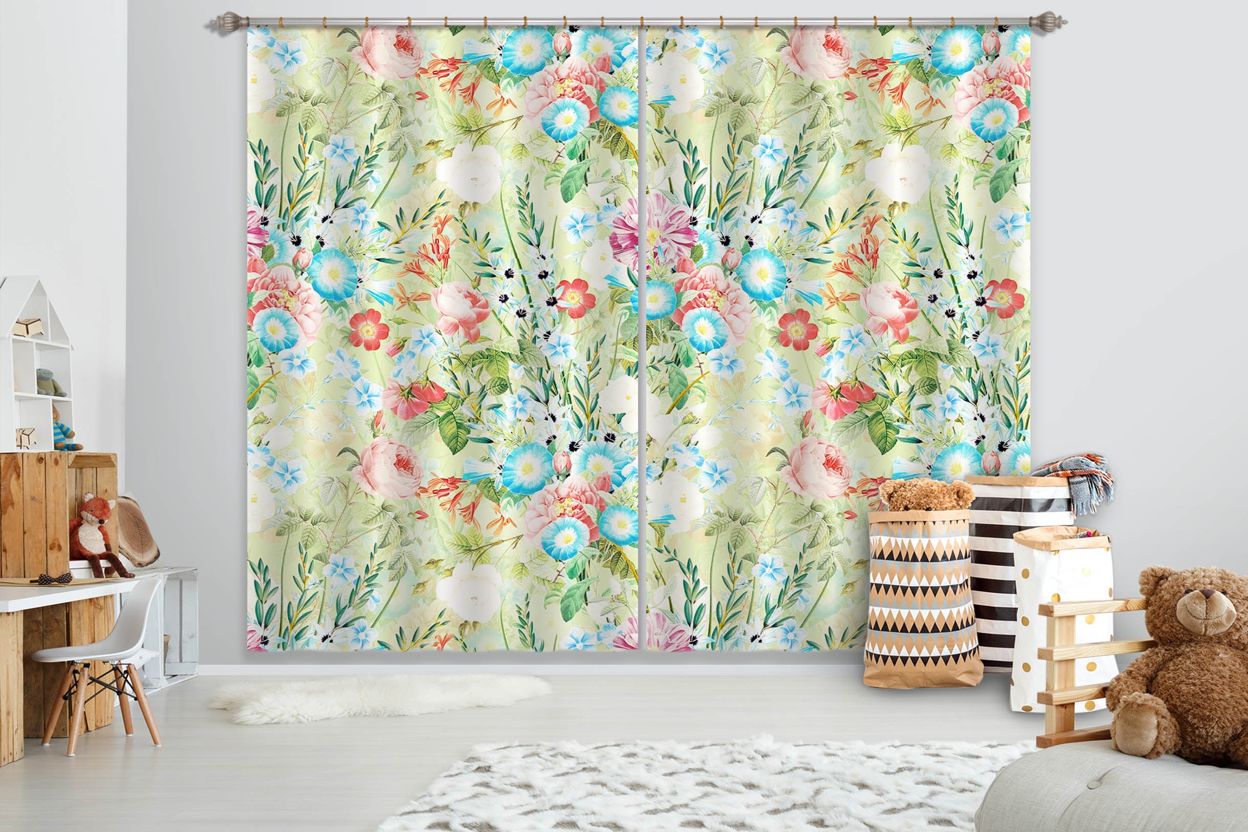3D Fresh Flowers 148 Uta Naumann Curtain Curtains Drapes