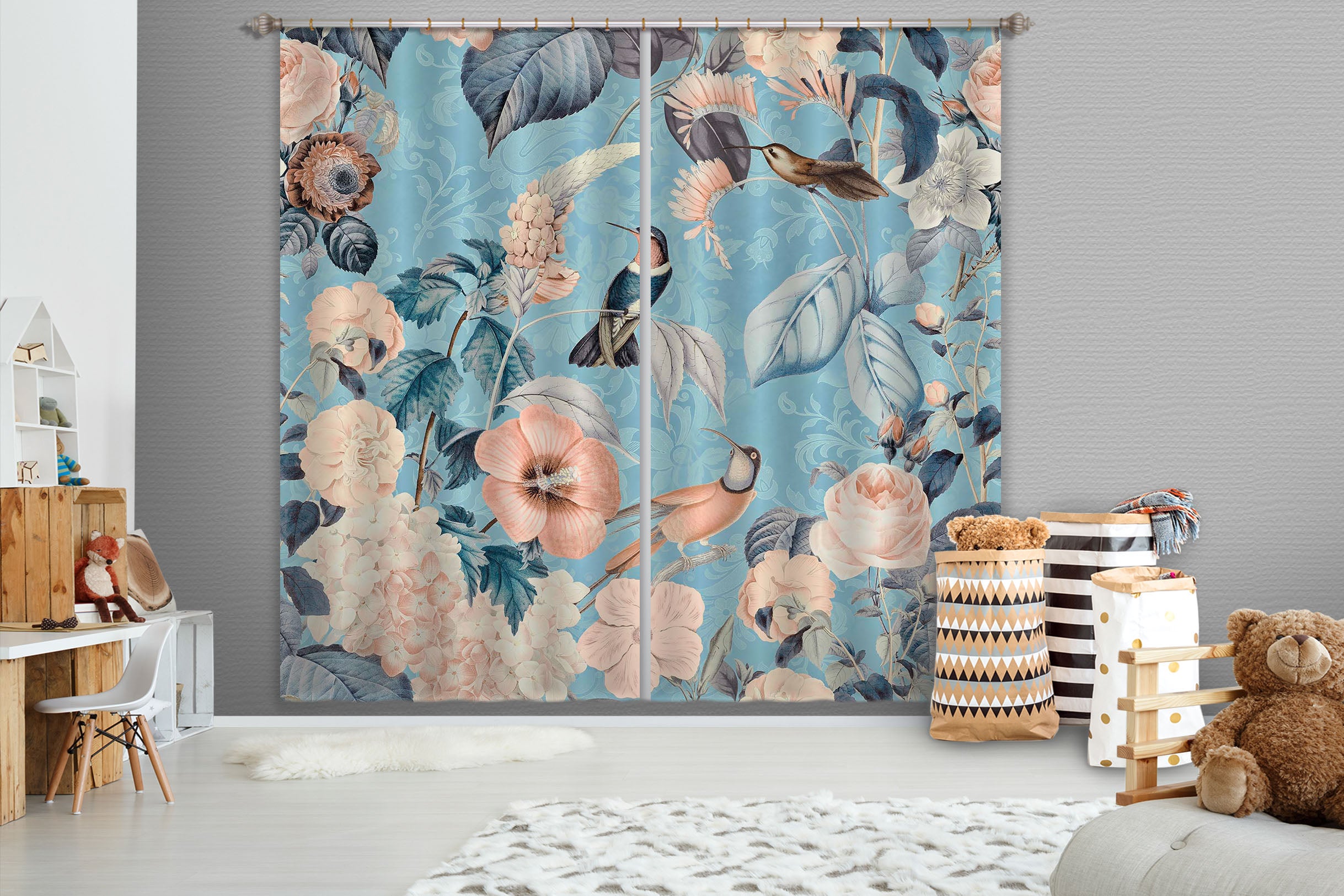 3D Flowers Home 062 Andrea haase Curtain Curtains Drapes