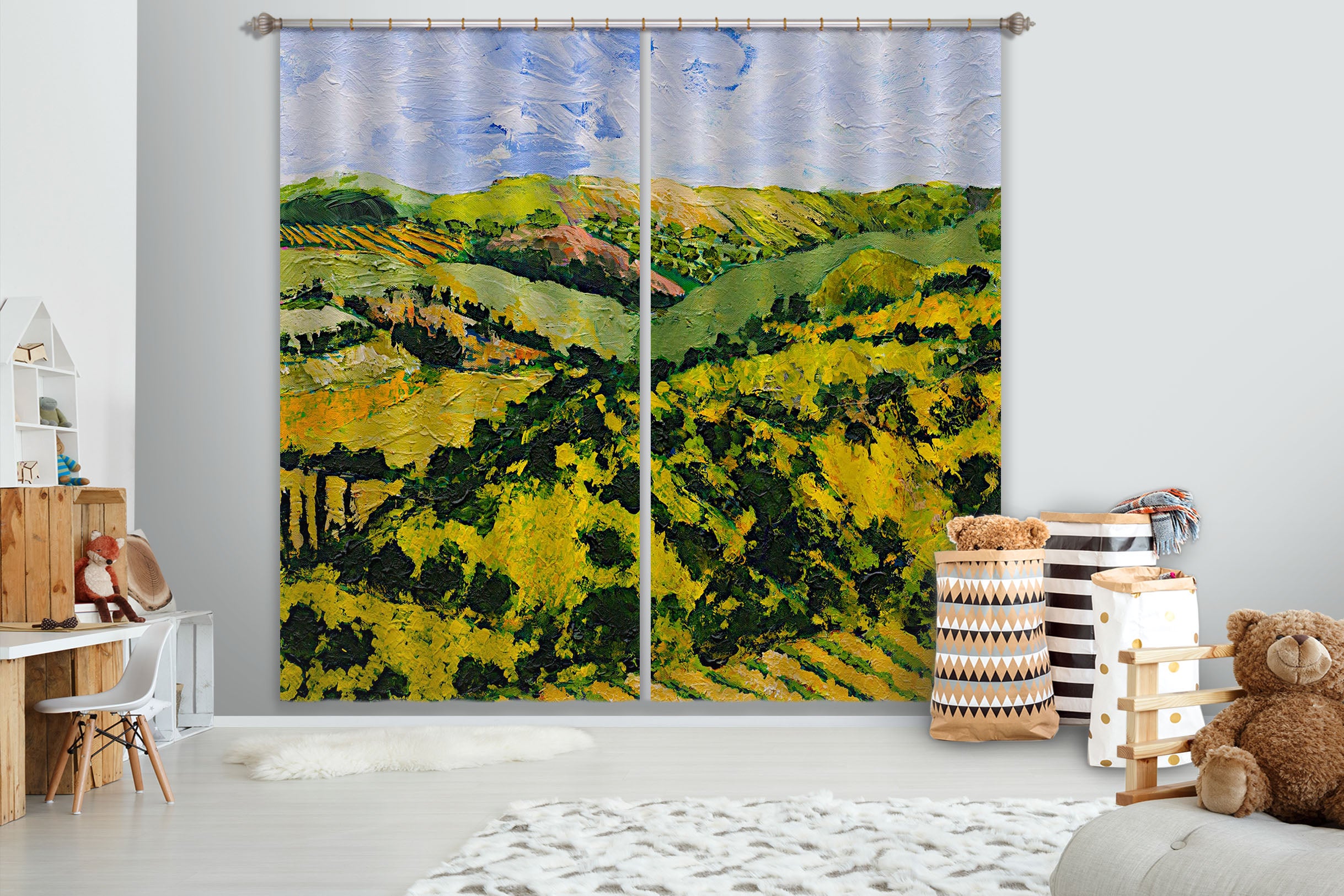3D Deep Valley 184 Allan P. Friedlander Curtain Curtains Drapes