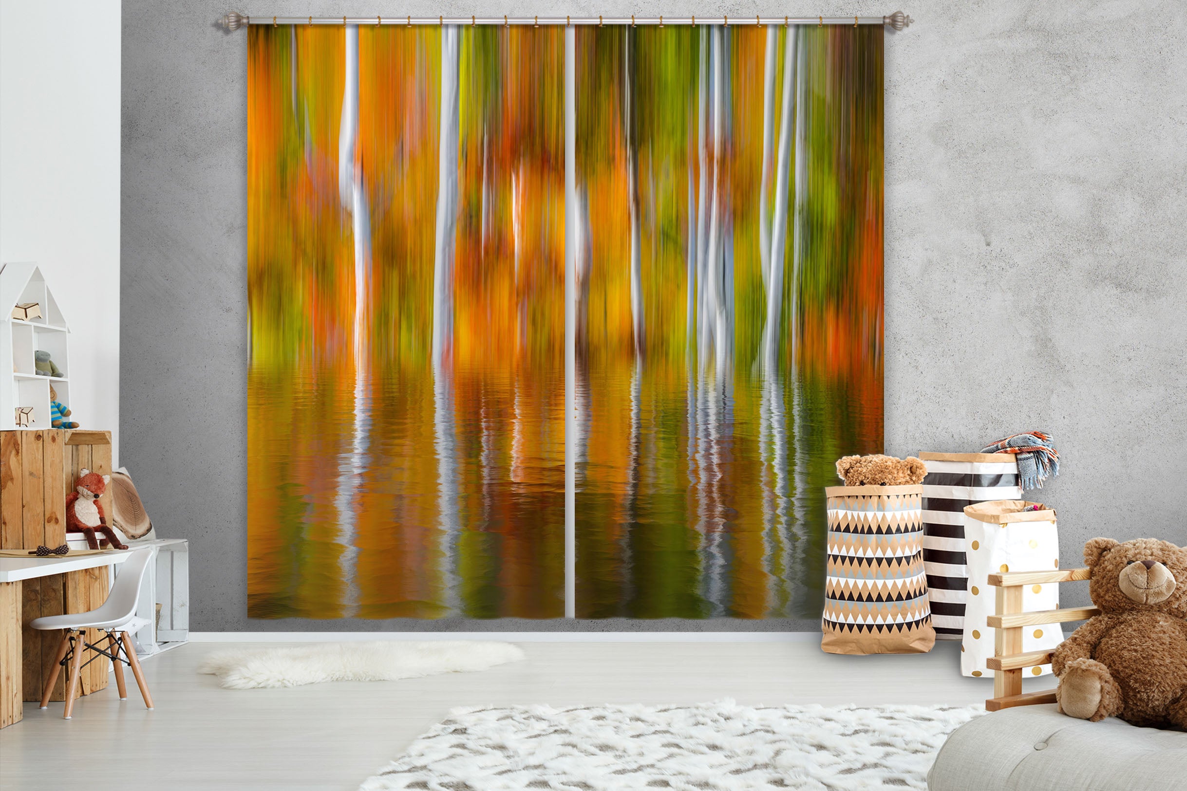 3D Color Forest 145 Marco Carmassi Curtain Curtains Drapes