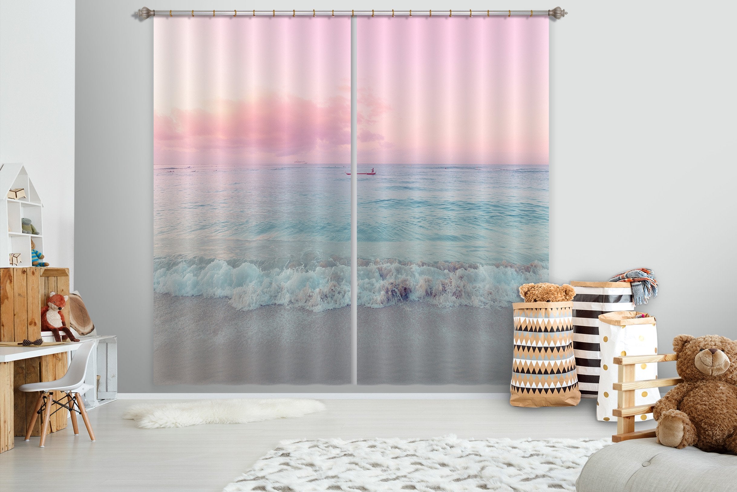 3D Beautiful Sky 054 Noirblanc777 Curtain Curtains Drapes Wallpaper AJ Wallpaper 