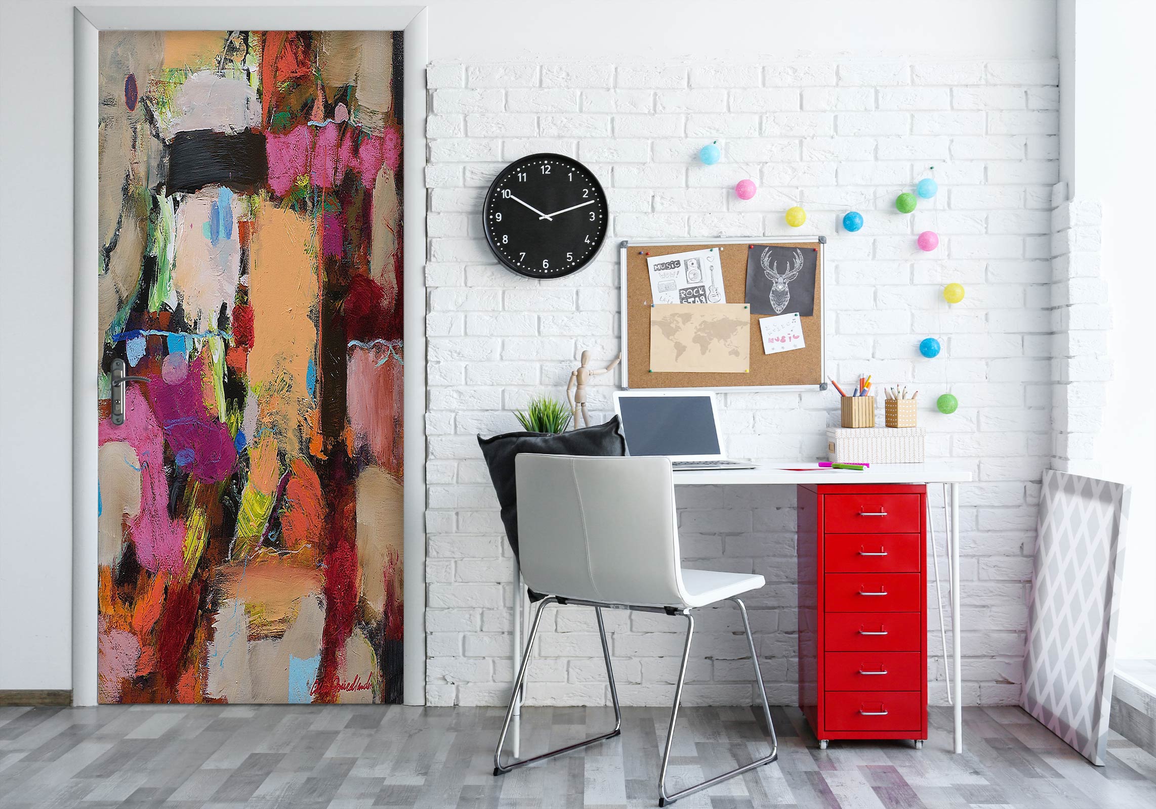 3D Pigment Color Block Pattern 9347 Allan P. Friedlander Door Mural