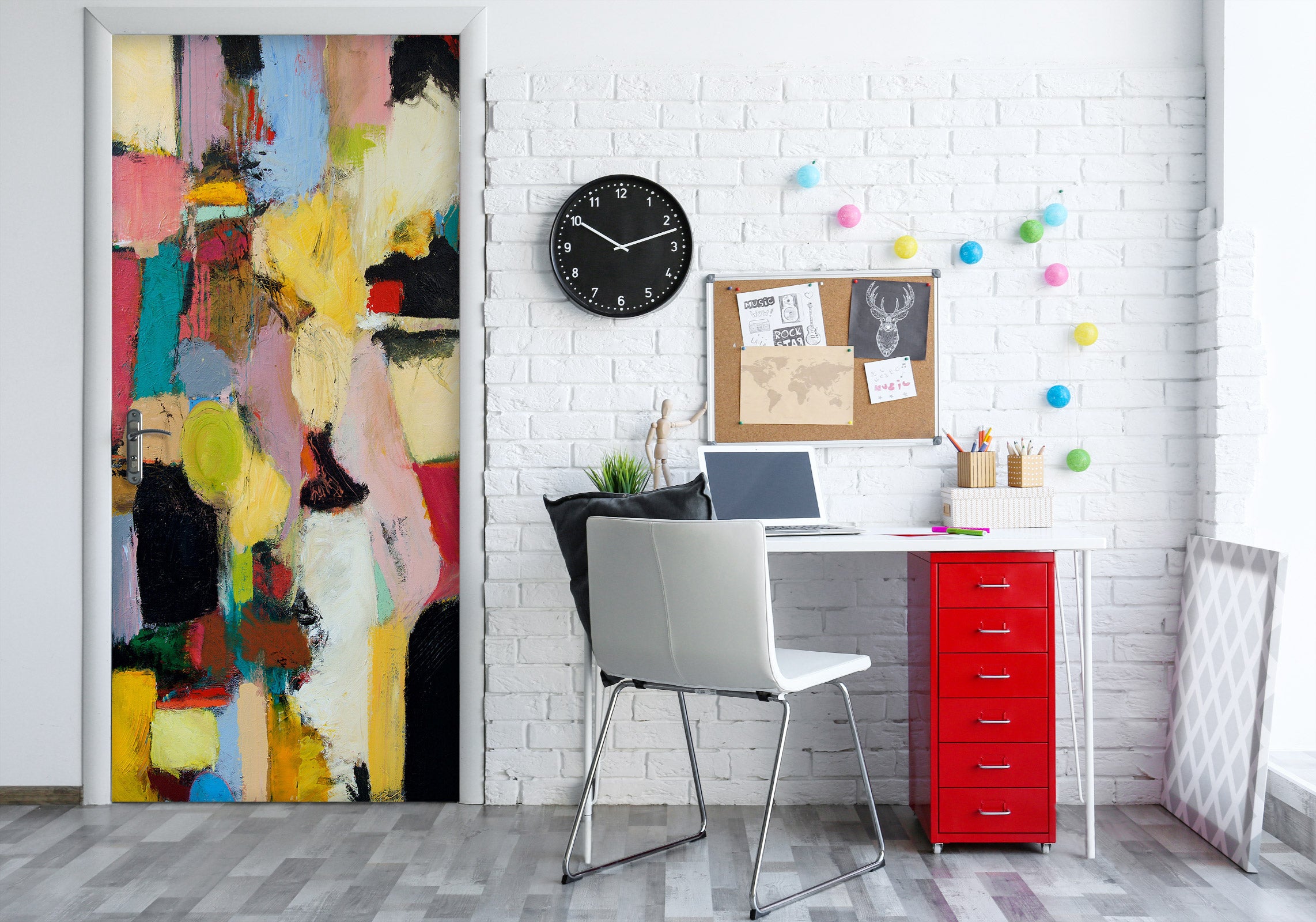 3D Oil Painting Colorful Pattern 93134 Allan P. Friedlander Door Mural