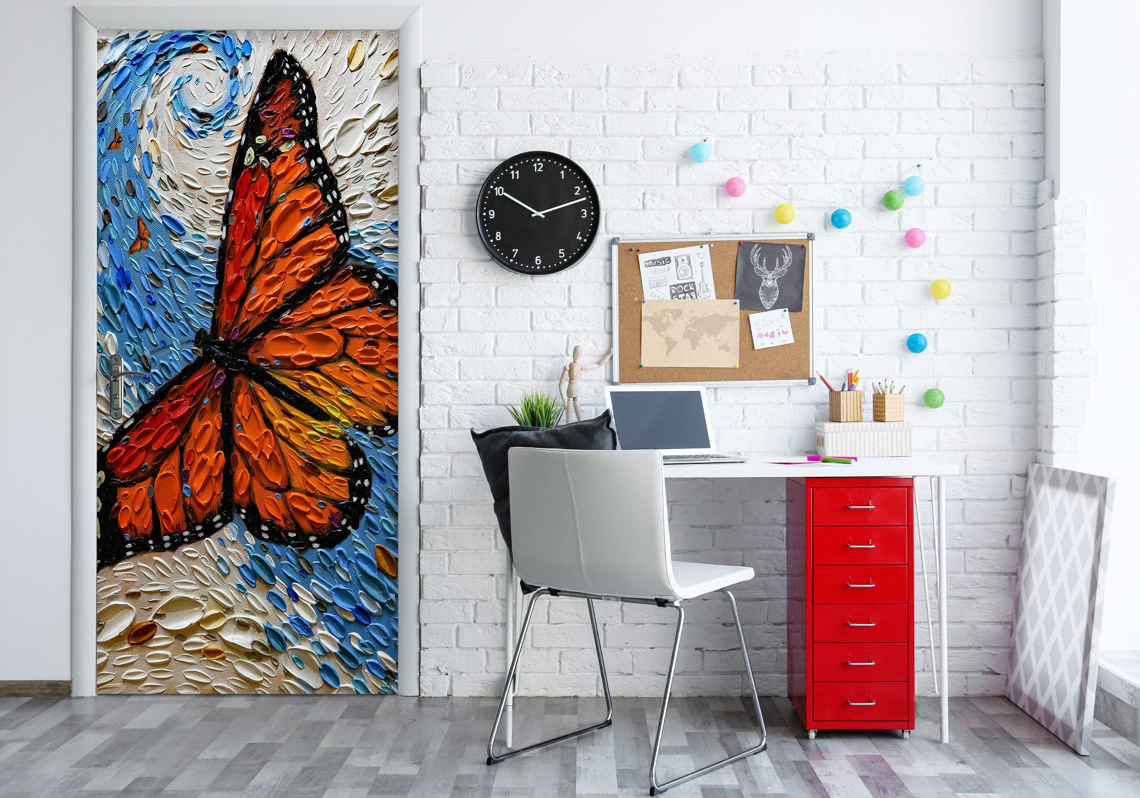 3D Butterfly 11306 Dena Tollefson Door Mural