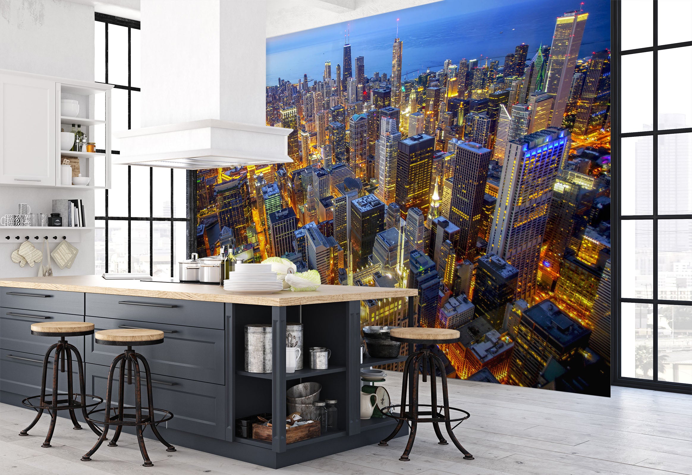 3D High-Rise Building 57209 Wall Murals