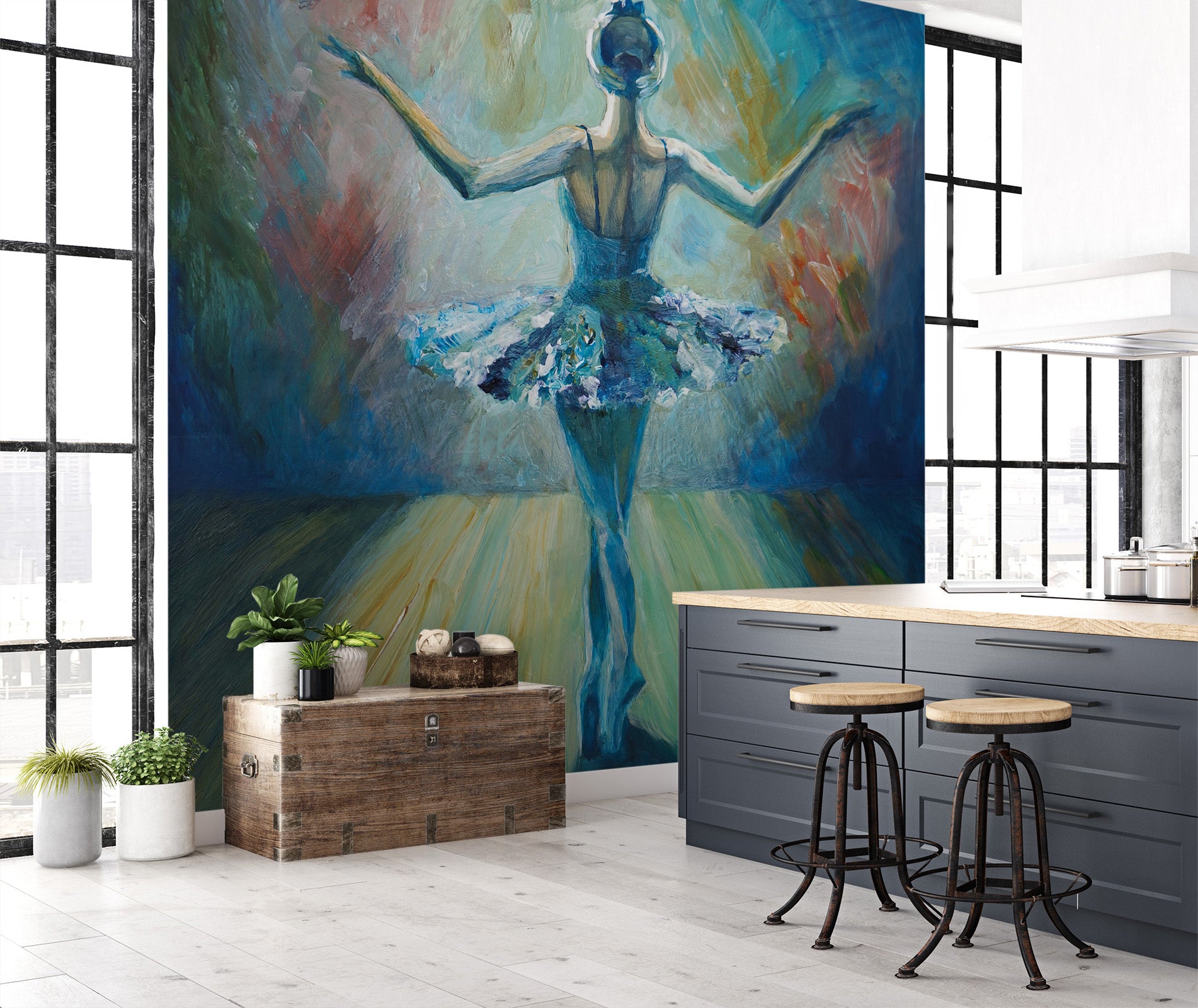 3D Ballet Dance 1009 Wall Murals