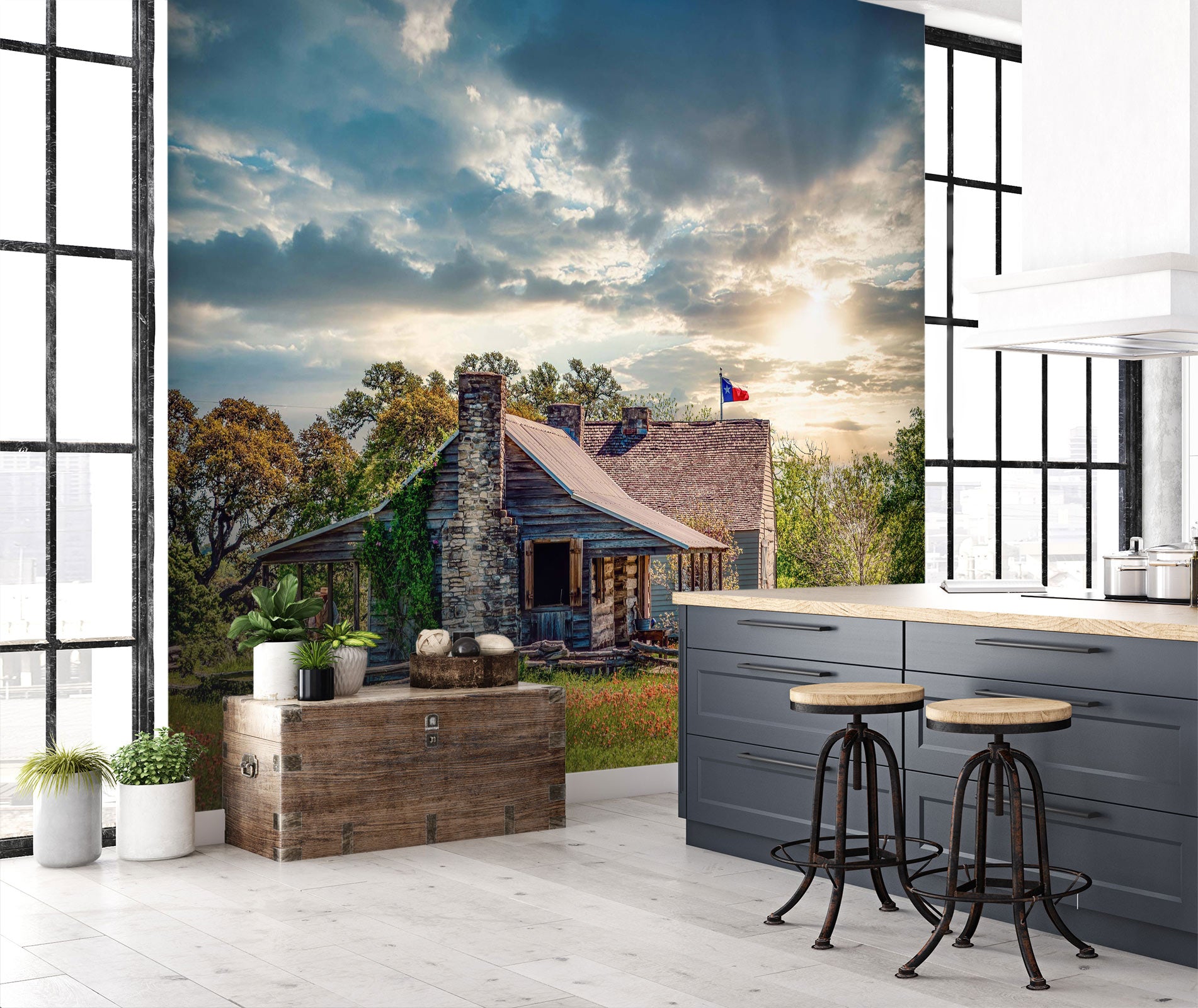 3D Grass House 5252 Beth Sheridan Wall Mural Wall Murals