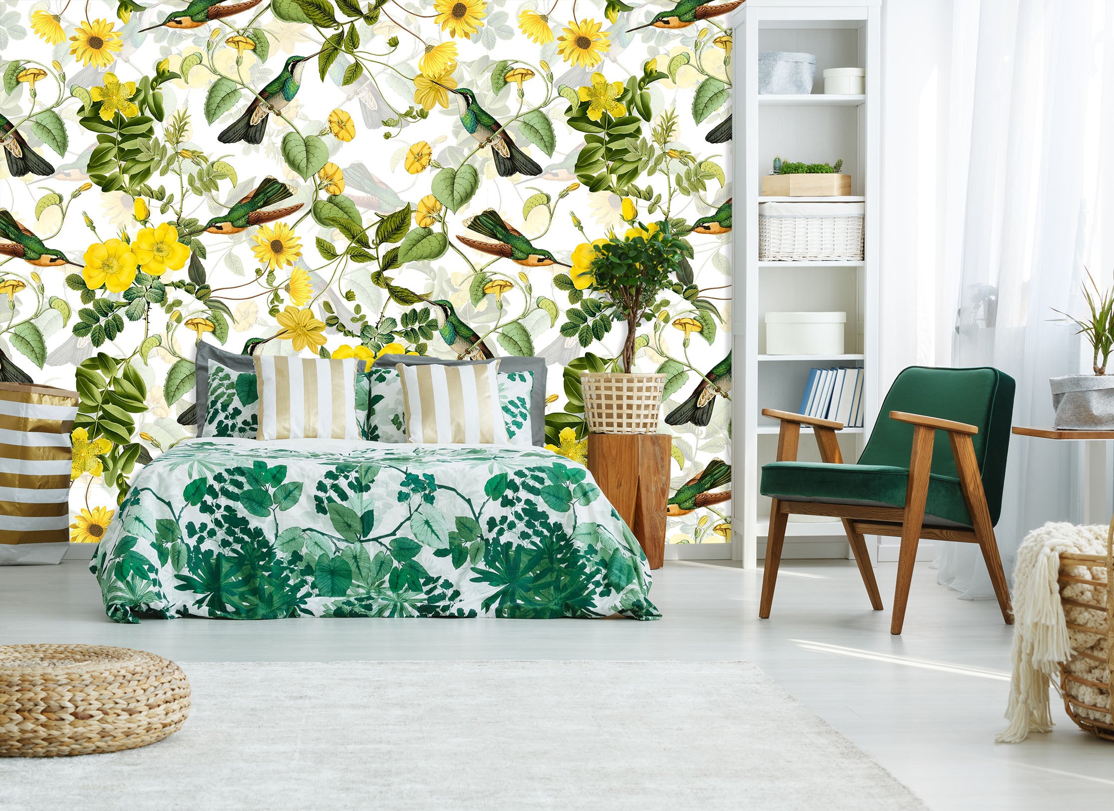 3D Yellow Flowers 165 Uta Naumann Wall Mural Wall Murals