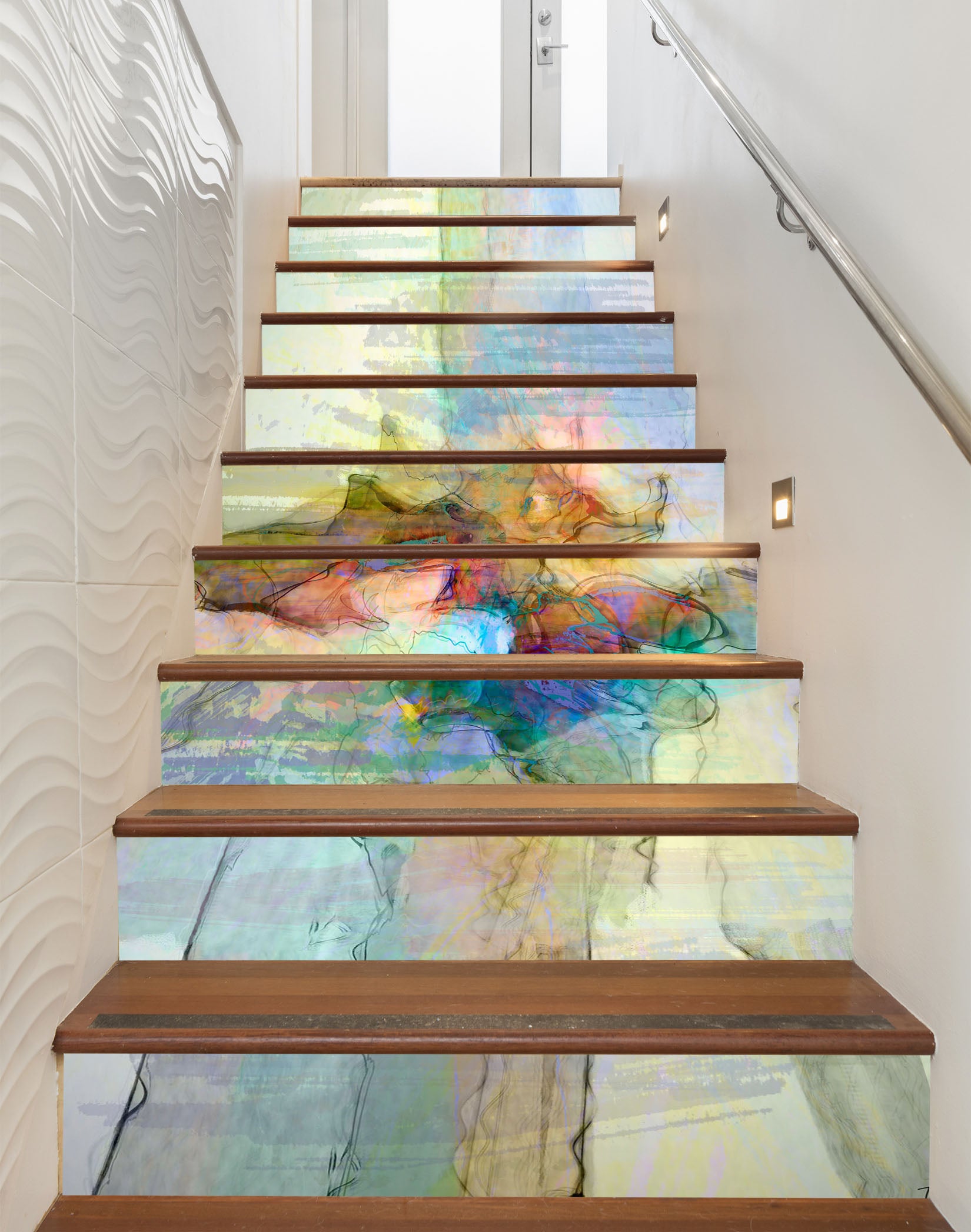 3D Ink Colorful Texture 104213 Michael Tienhaara Stair Risers