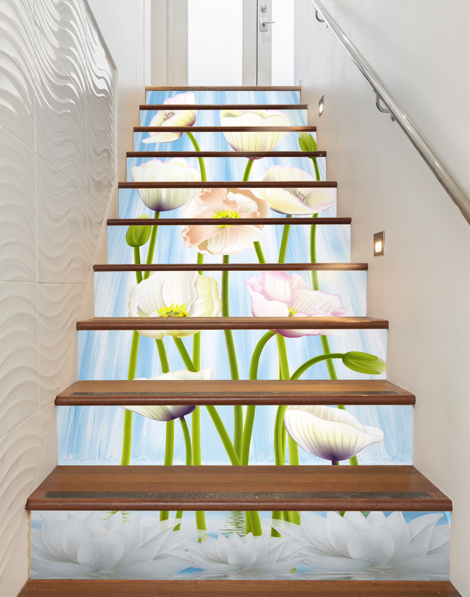 3D Colorful Dream Flowers 049 Stair Risers