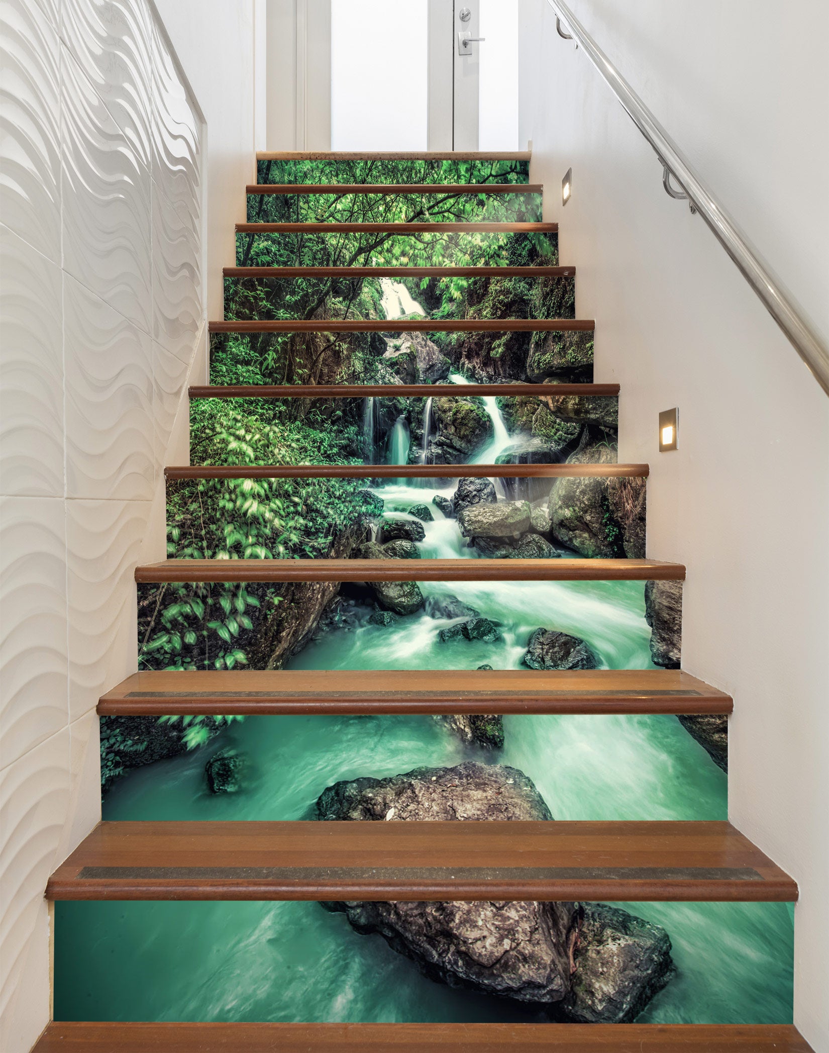 3D Greenery In The Mountains 252 Stair Risers