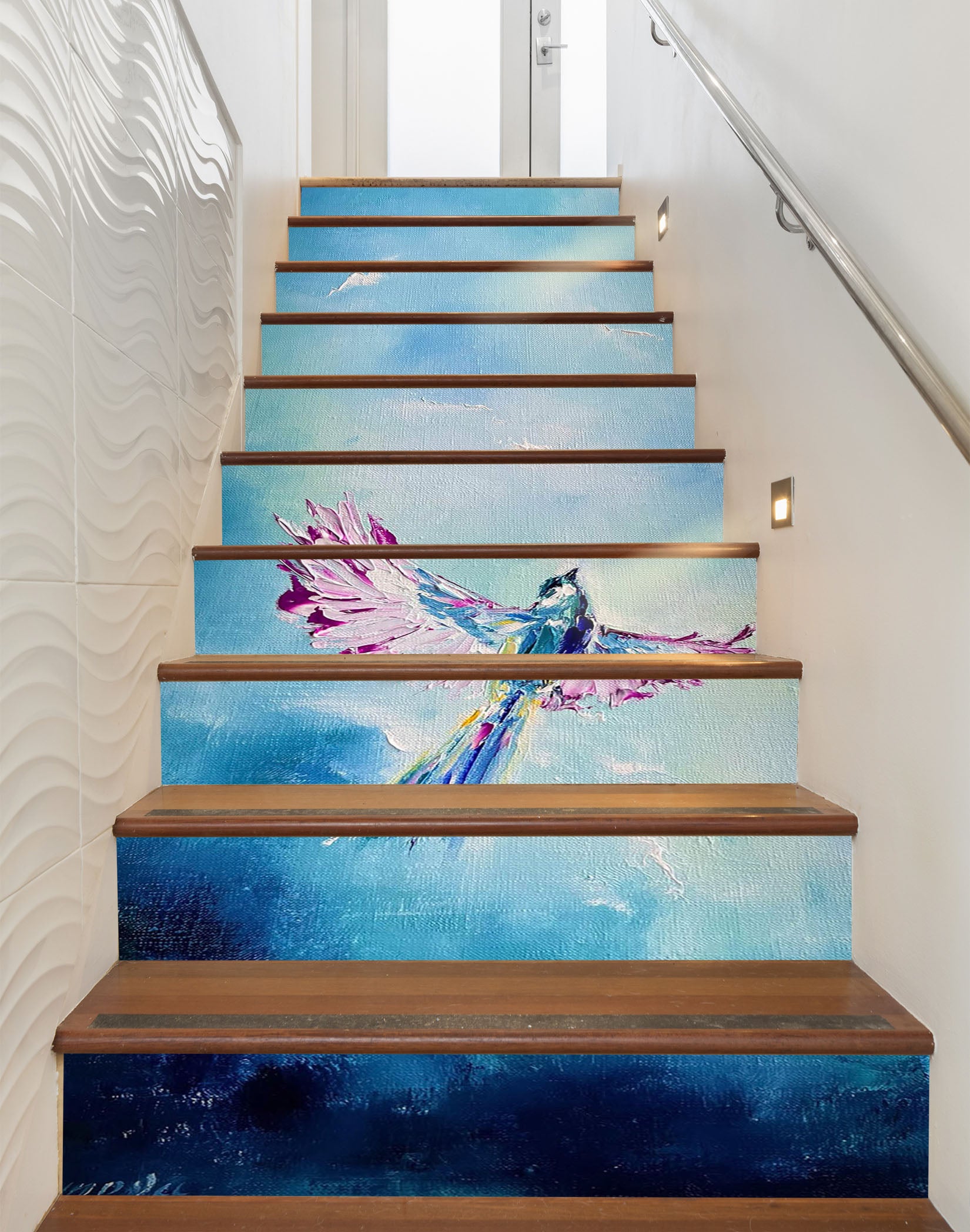3D Painted Bird 825 Skromova Marina Stair Risers