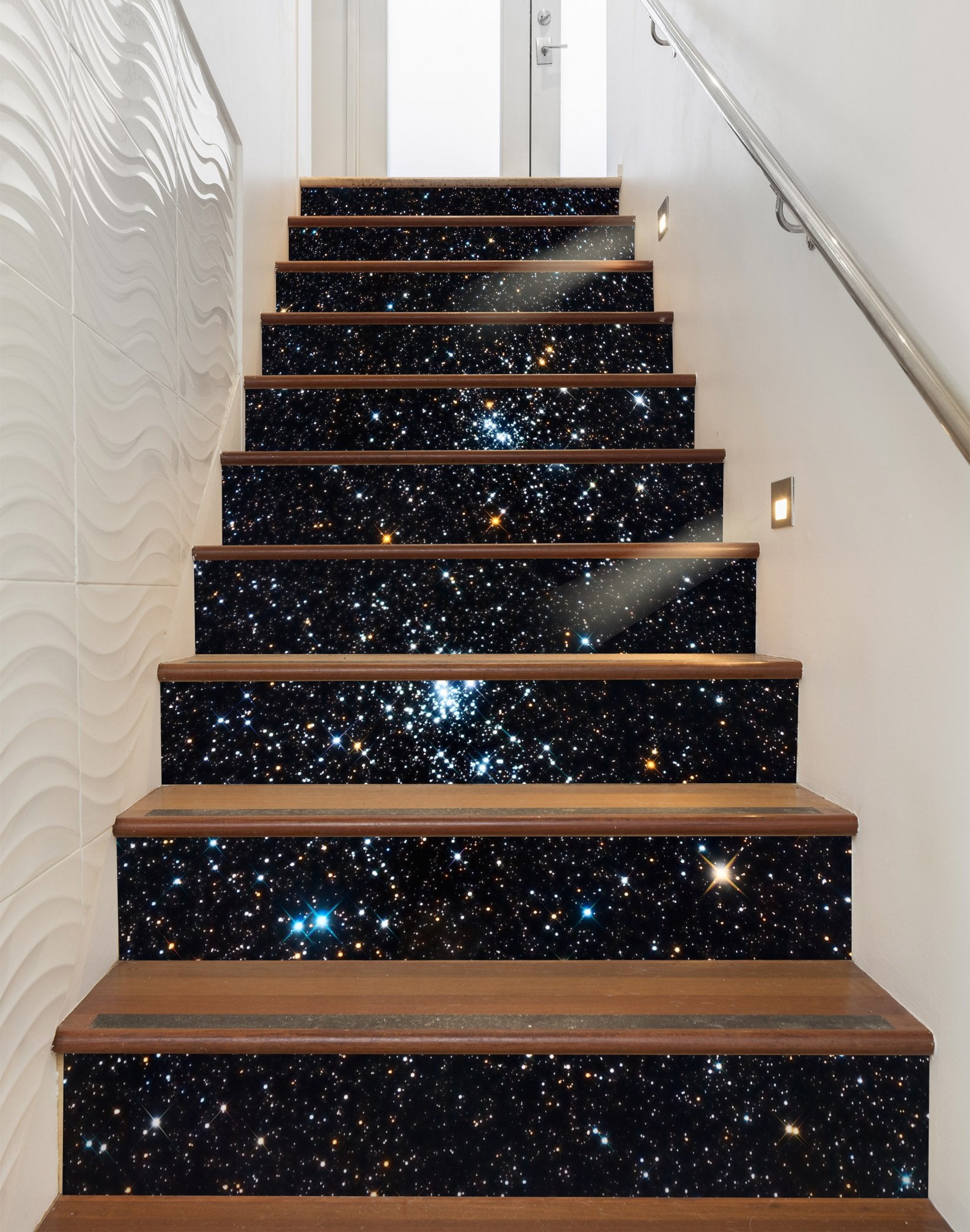 3D Shining Stars Sky 1588 Stair Risers Wallpaper AJ Wallpaper 