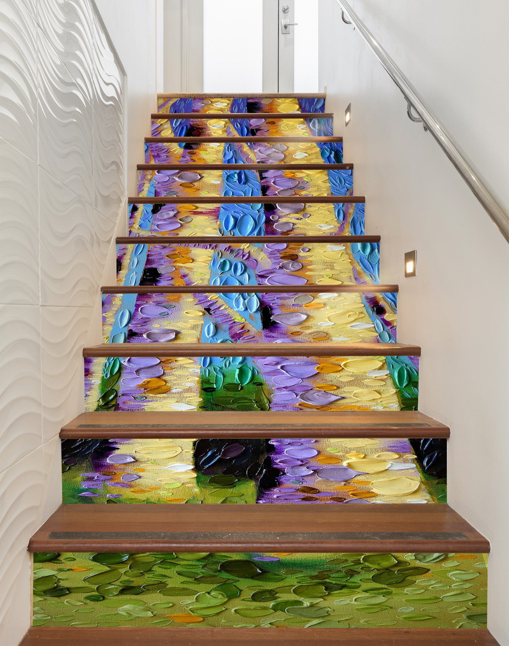 3D Trees Painting 96164 Dena Tollefson Stair Risers