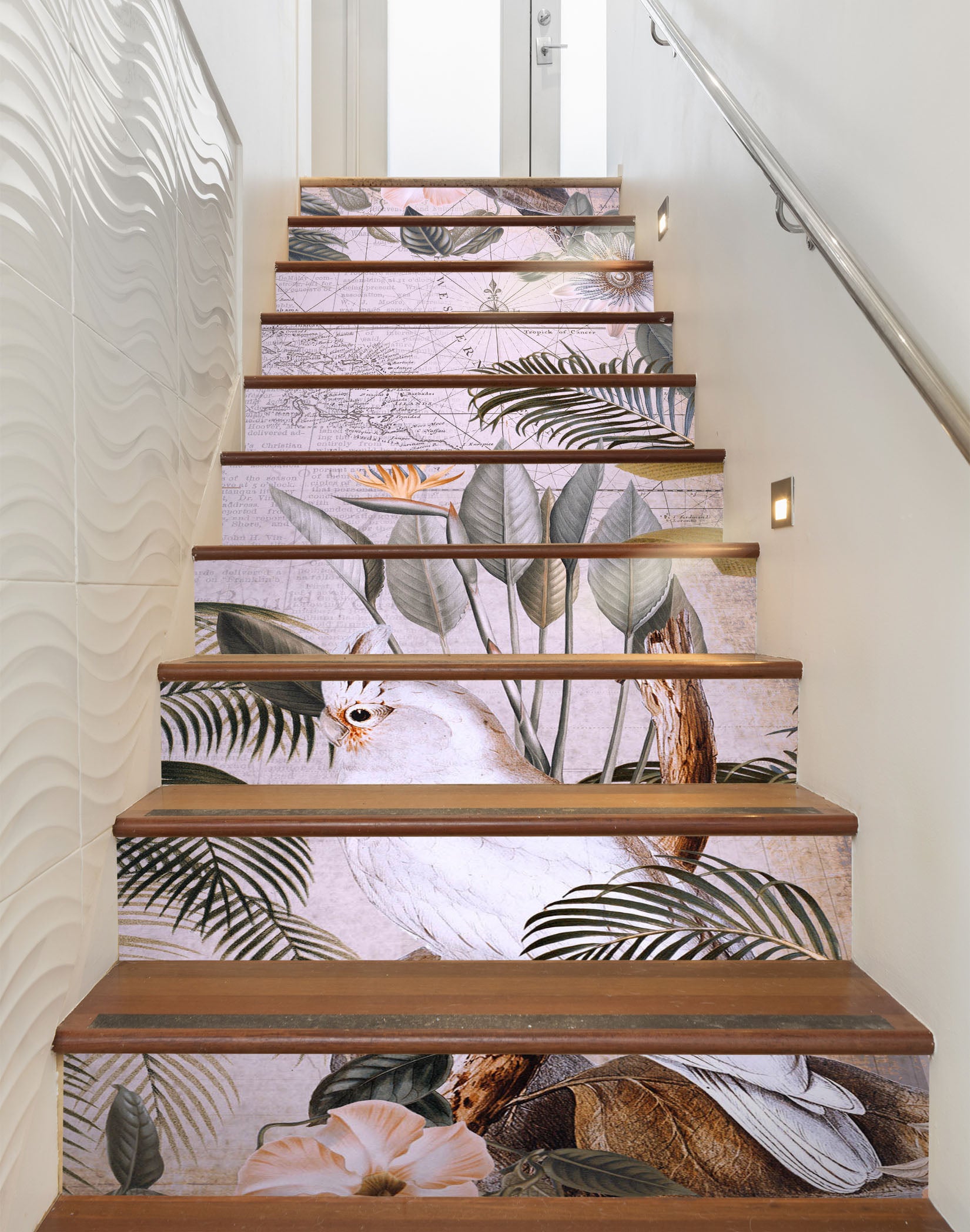3D Parrot Tree 11046 Andrea Haase Stair Risers