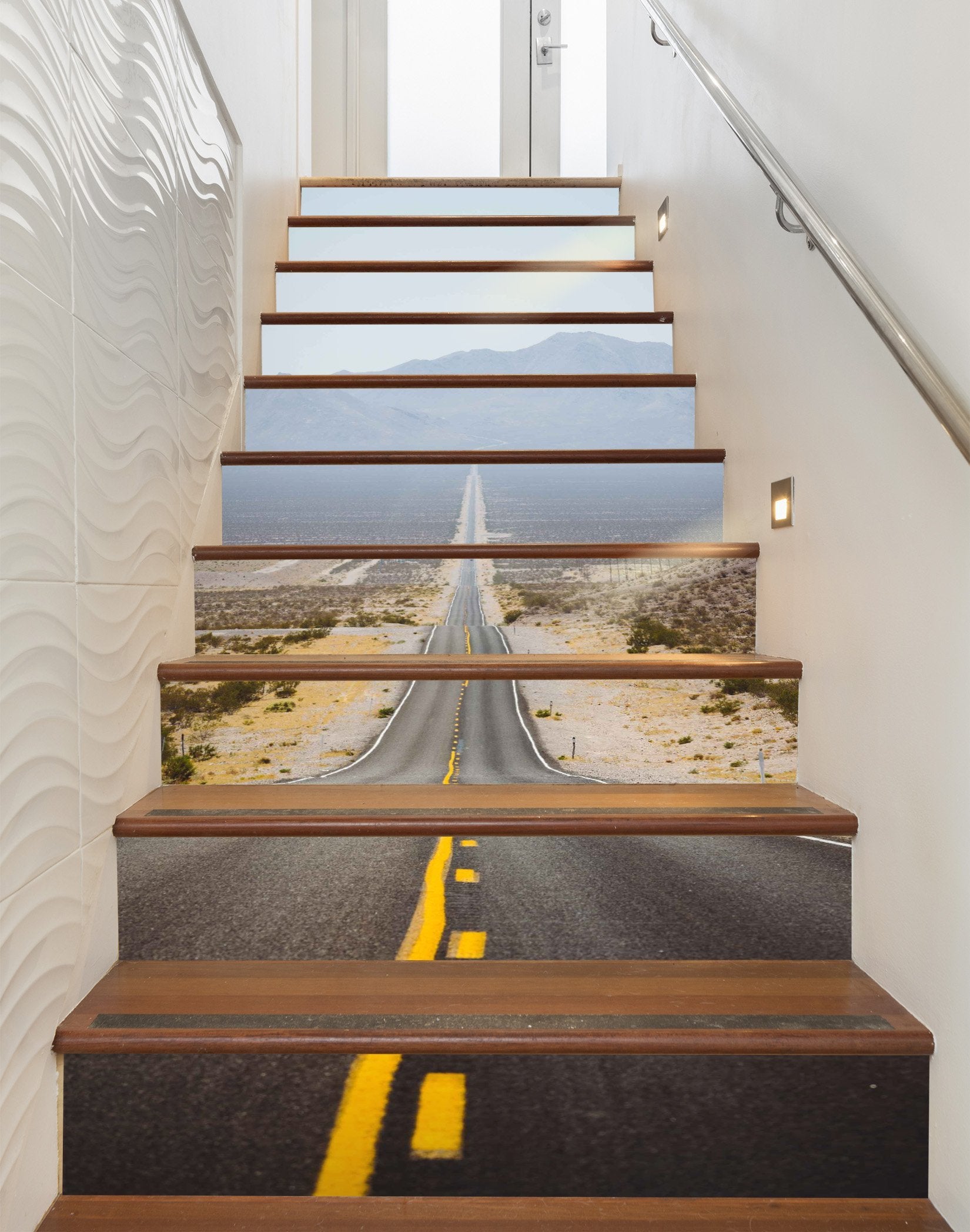 3D The MOST Beautiful Highway 50 Stair Risers Wallpaper AJ Wallpaper 