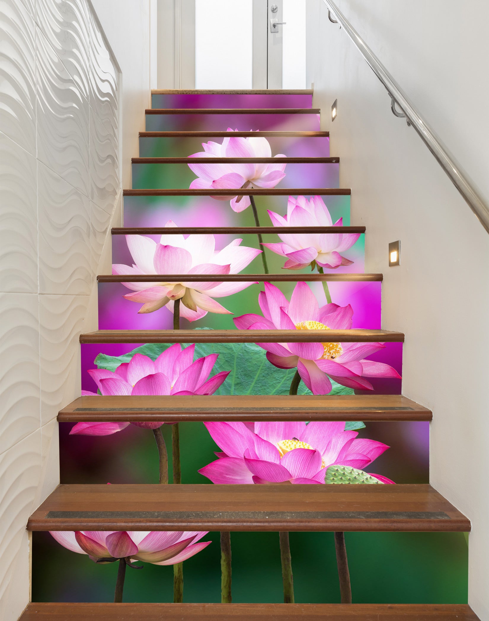 3D Soft Light Lotus 495 Stair Risers