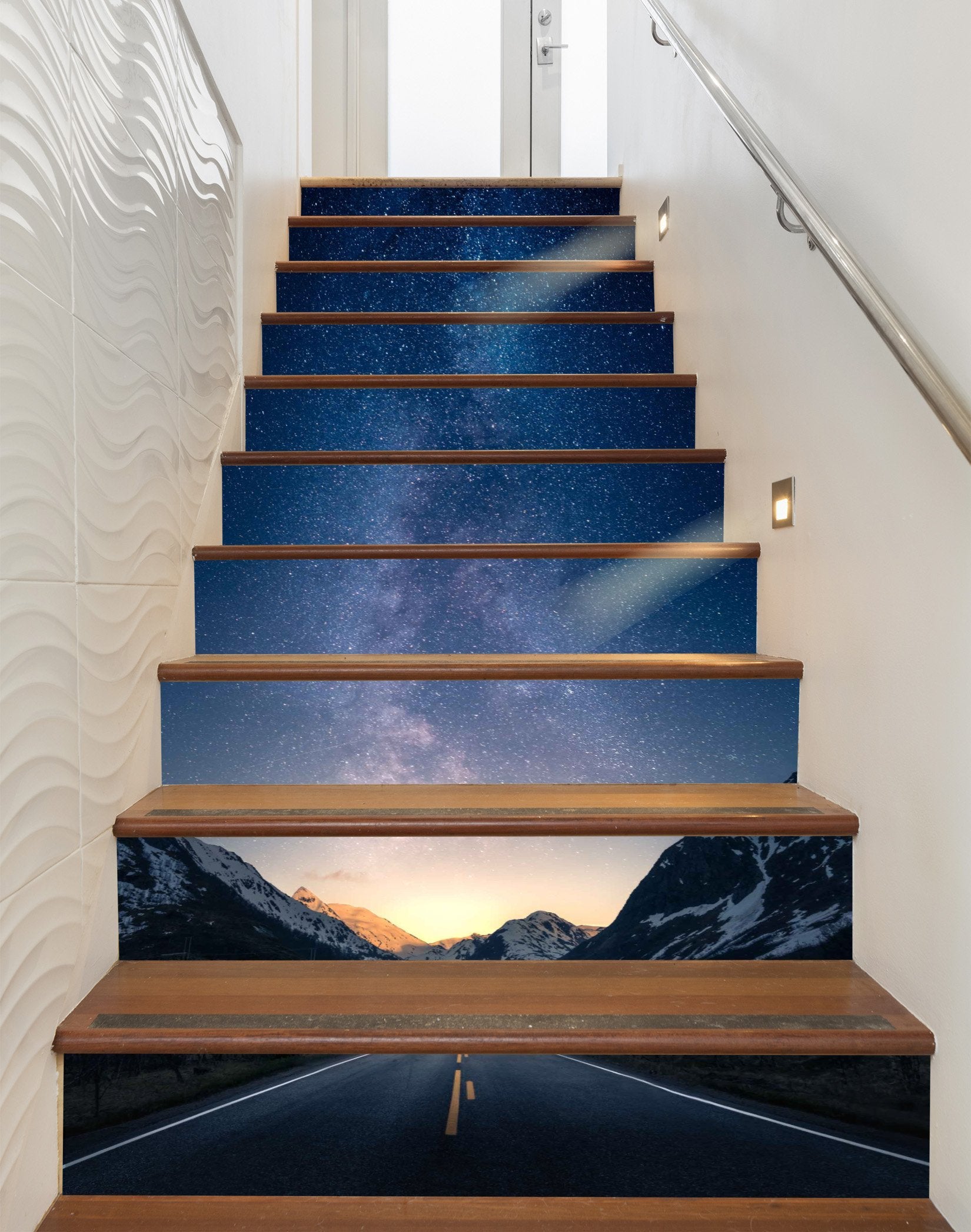 3D Starry Sky 6283 Stair Risers Wallpaper AJ Wallpaper 