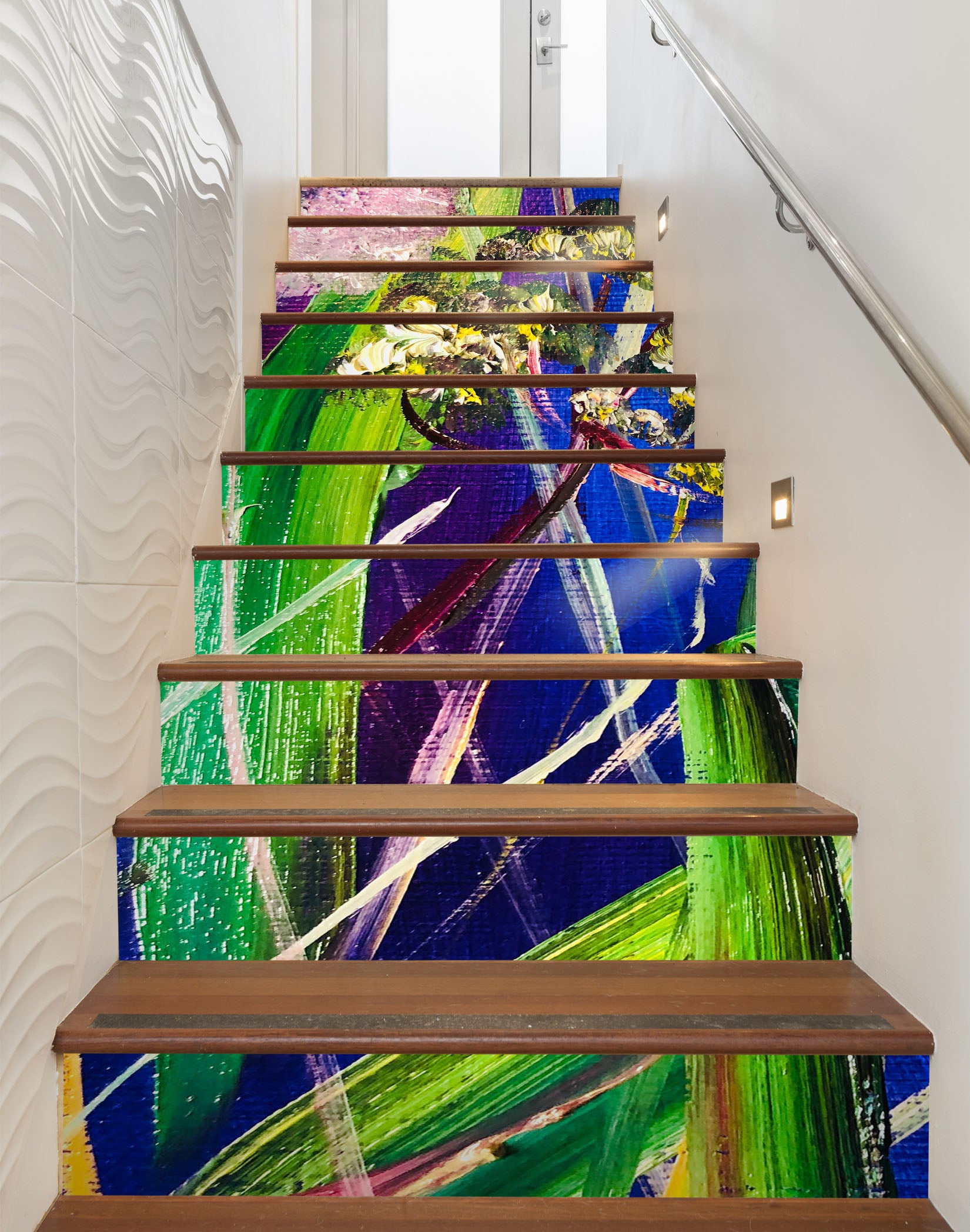 3D Green Grass Flower 2161 Skromova Marina Stair Risers
