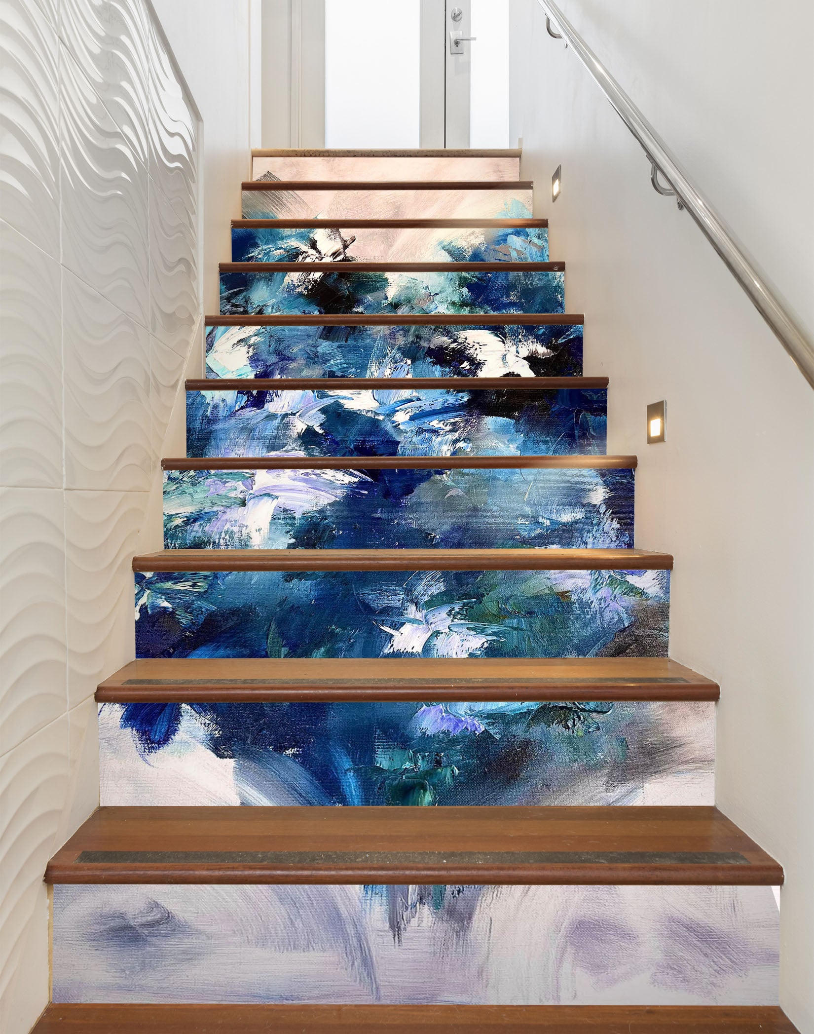 3D Blue Graffiti 3926 Skromova Marina Stair Risers