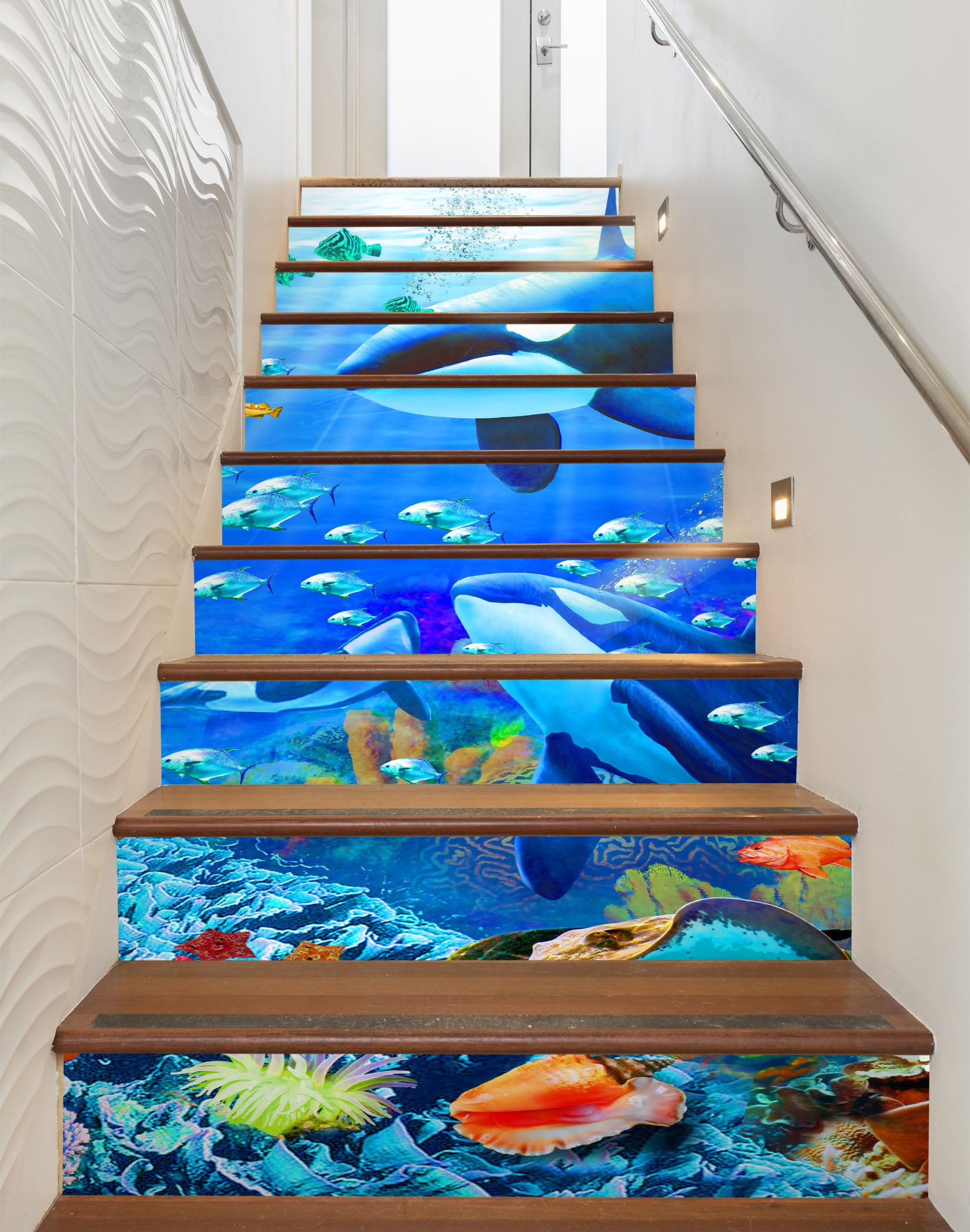 3D Ocean Killer Whale 96188 Adrian Chesterman Stair Risers