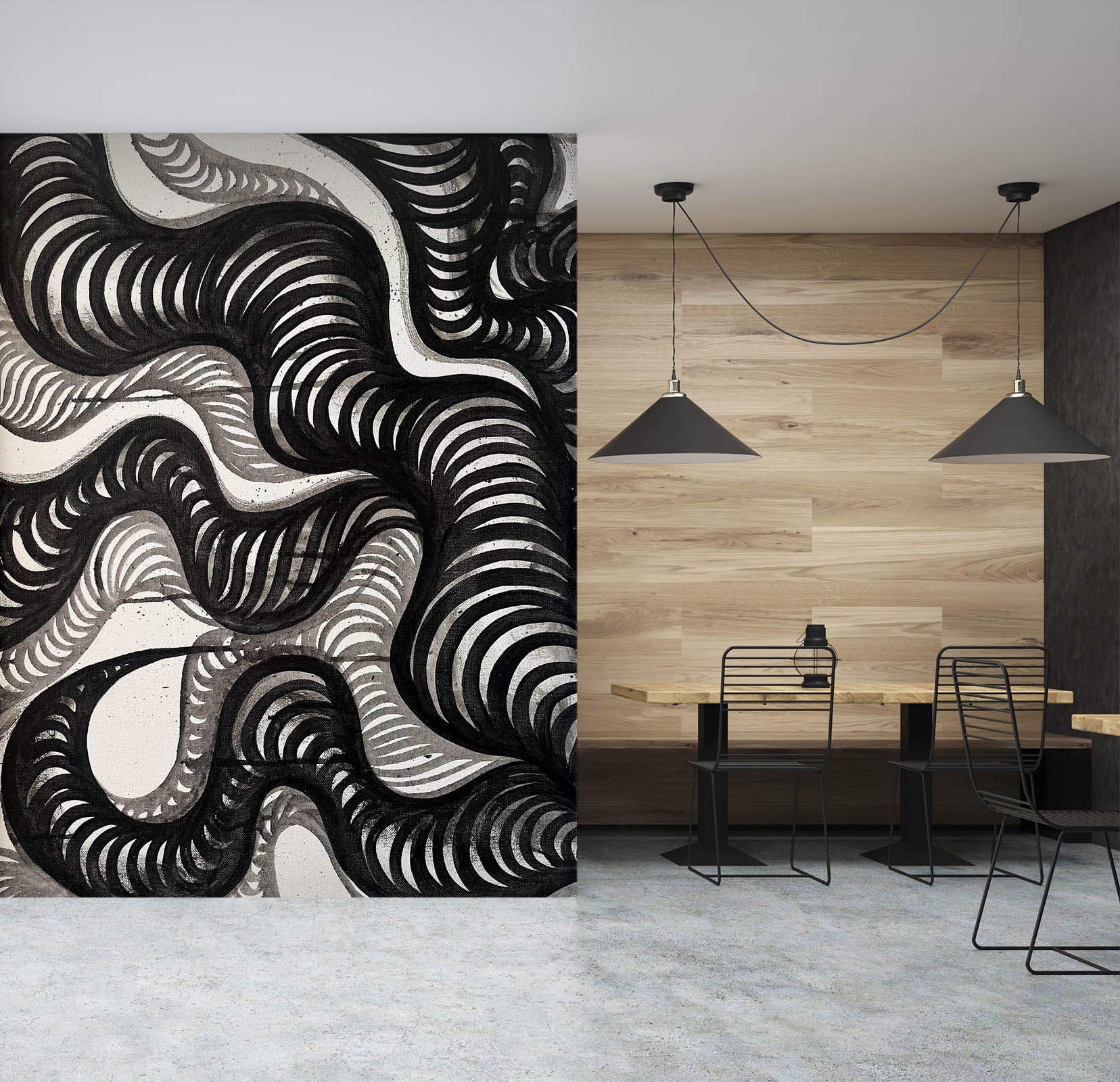 3D Black Circle 1291 Jacqueline Reynoso Wall Mural Wall Murals