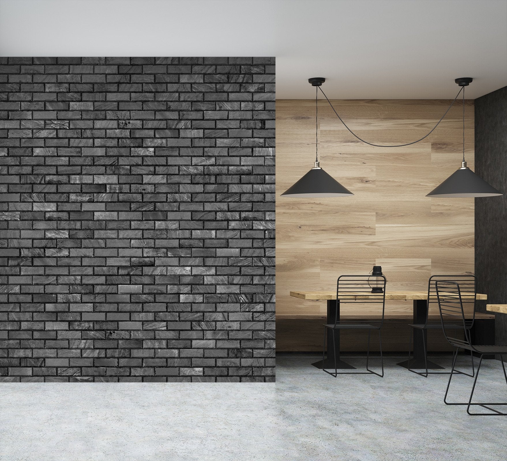 3D Black Bricks 1423 Wall Murals Wallpaper AJ Wallpaper 2 