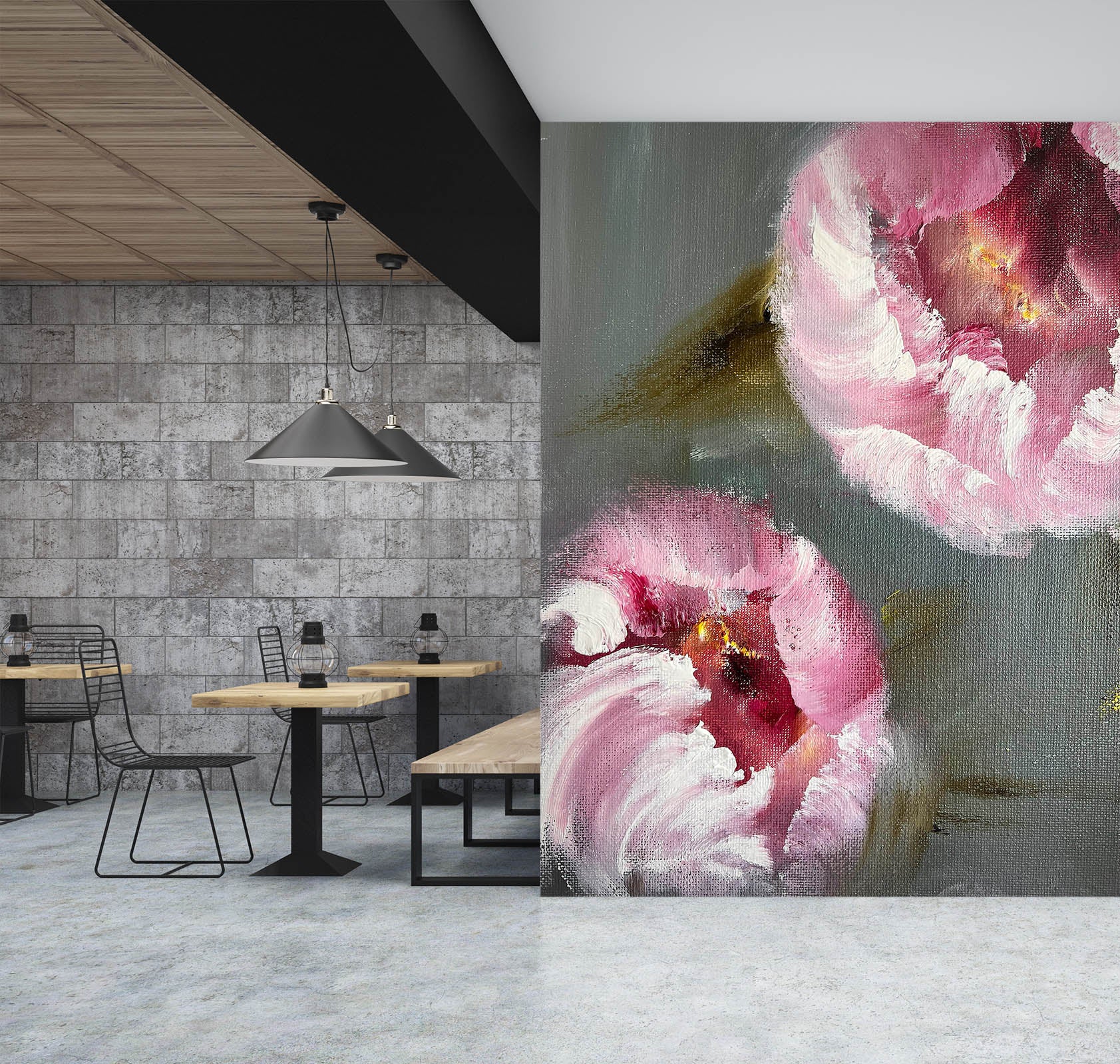 3D Painted Flowers 285 Skromova Marina Wall Mural Wall Murals