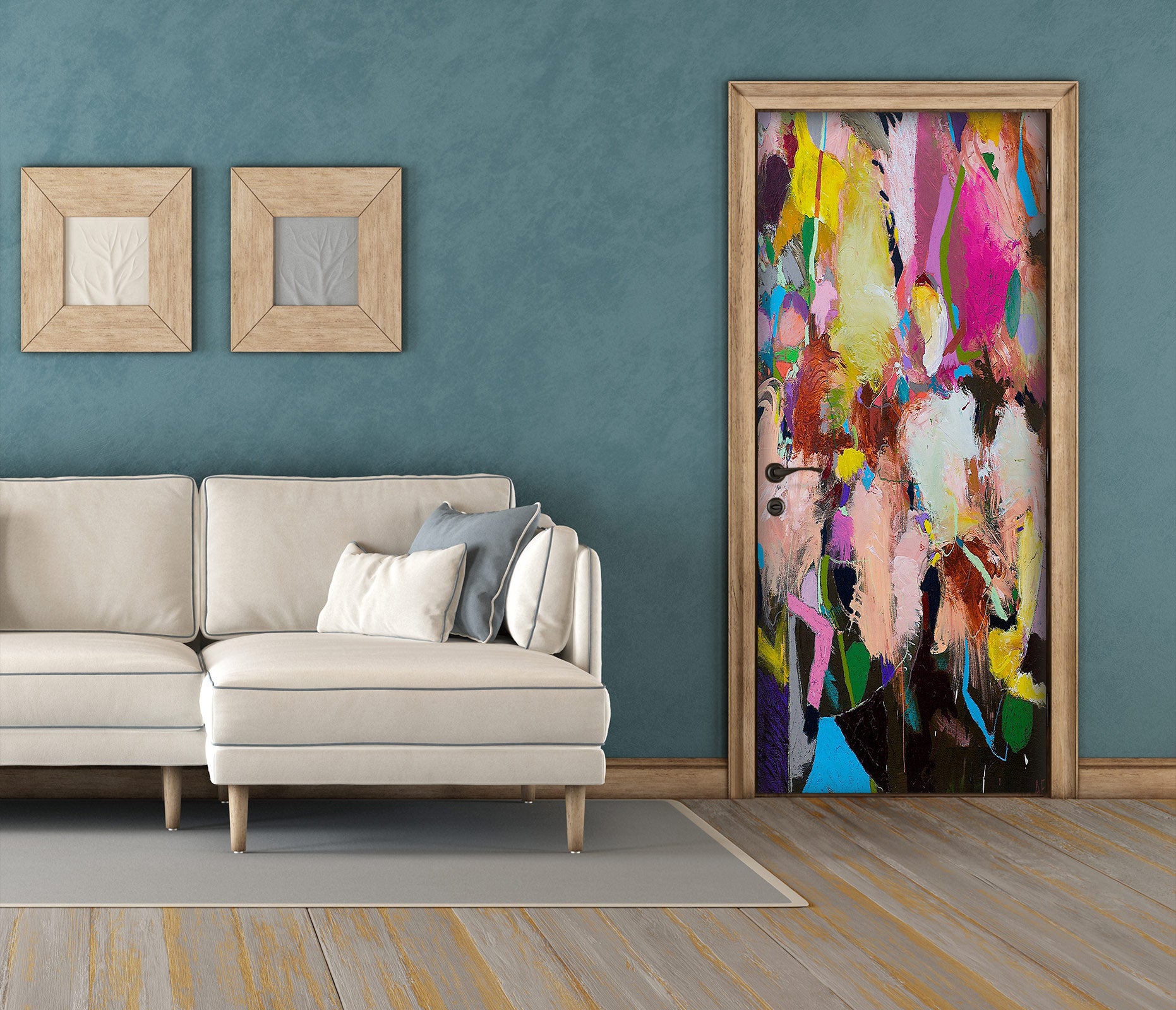 3D Color Block Paint Brush 9386 Allan P. Friedlander Door Mural