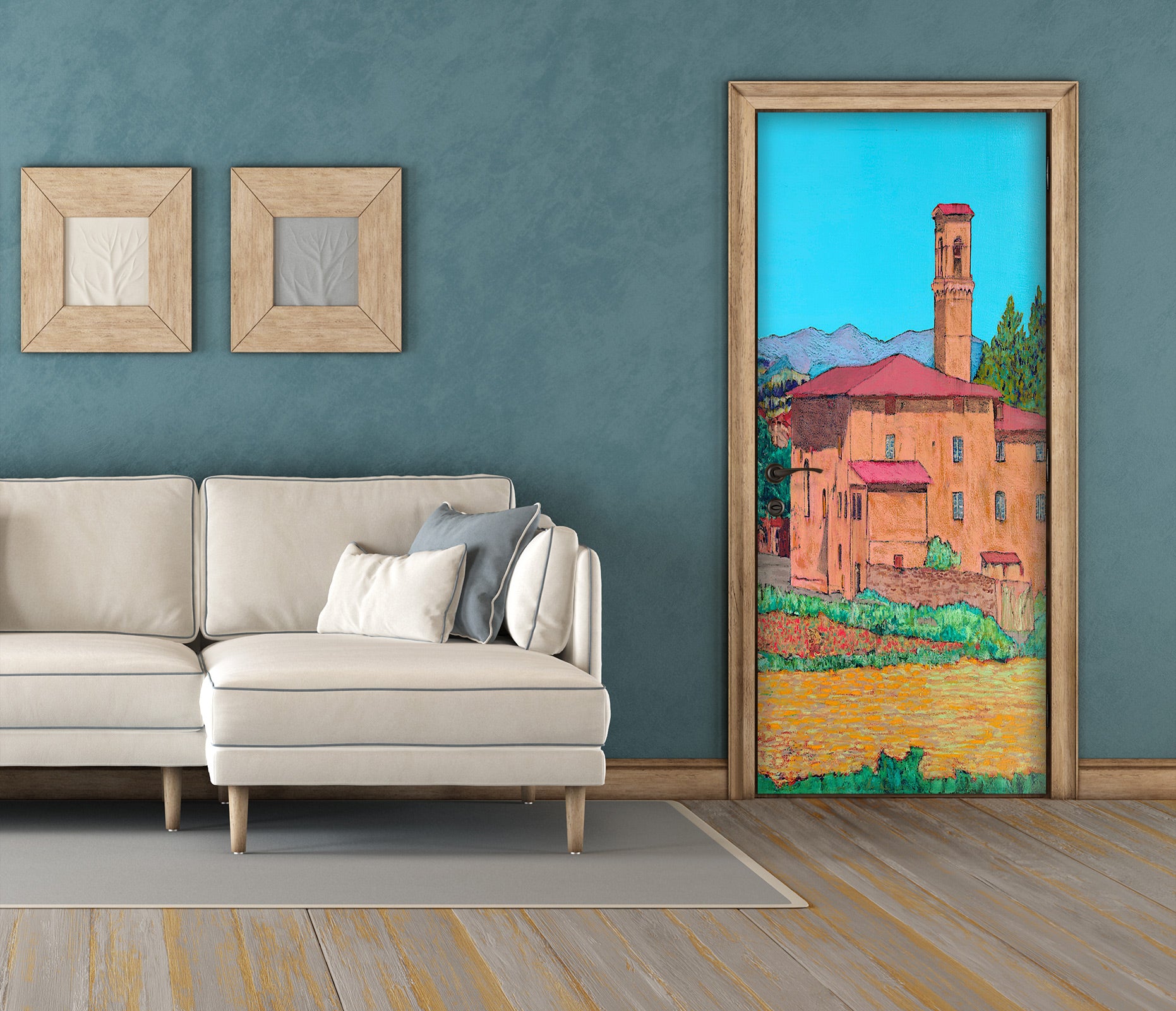 3D Chimney House 9417 Allan P. Friedlander Door Mural