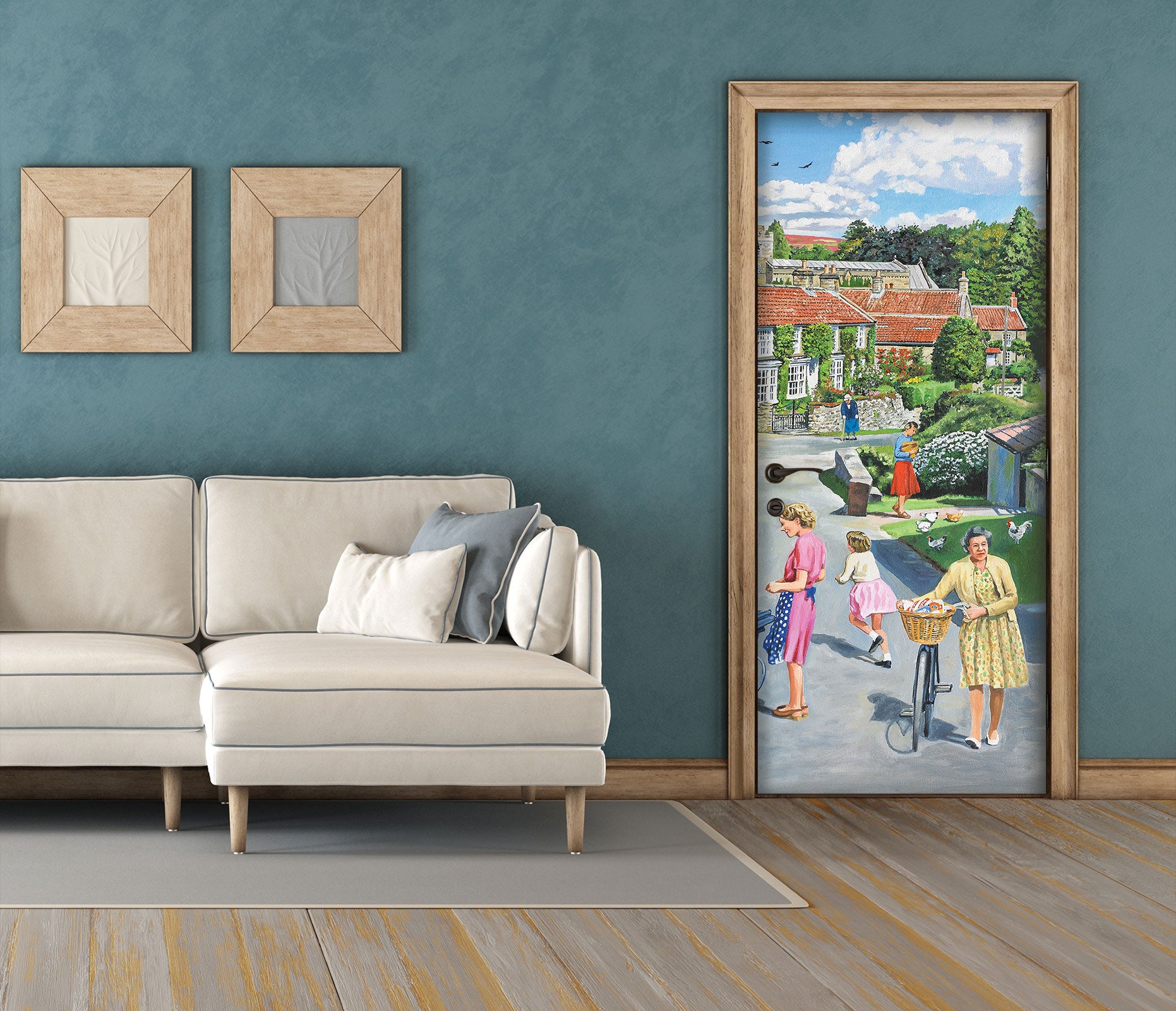 3D Village Road House 103158 Trevor Mitchell Door Mural