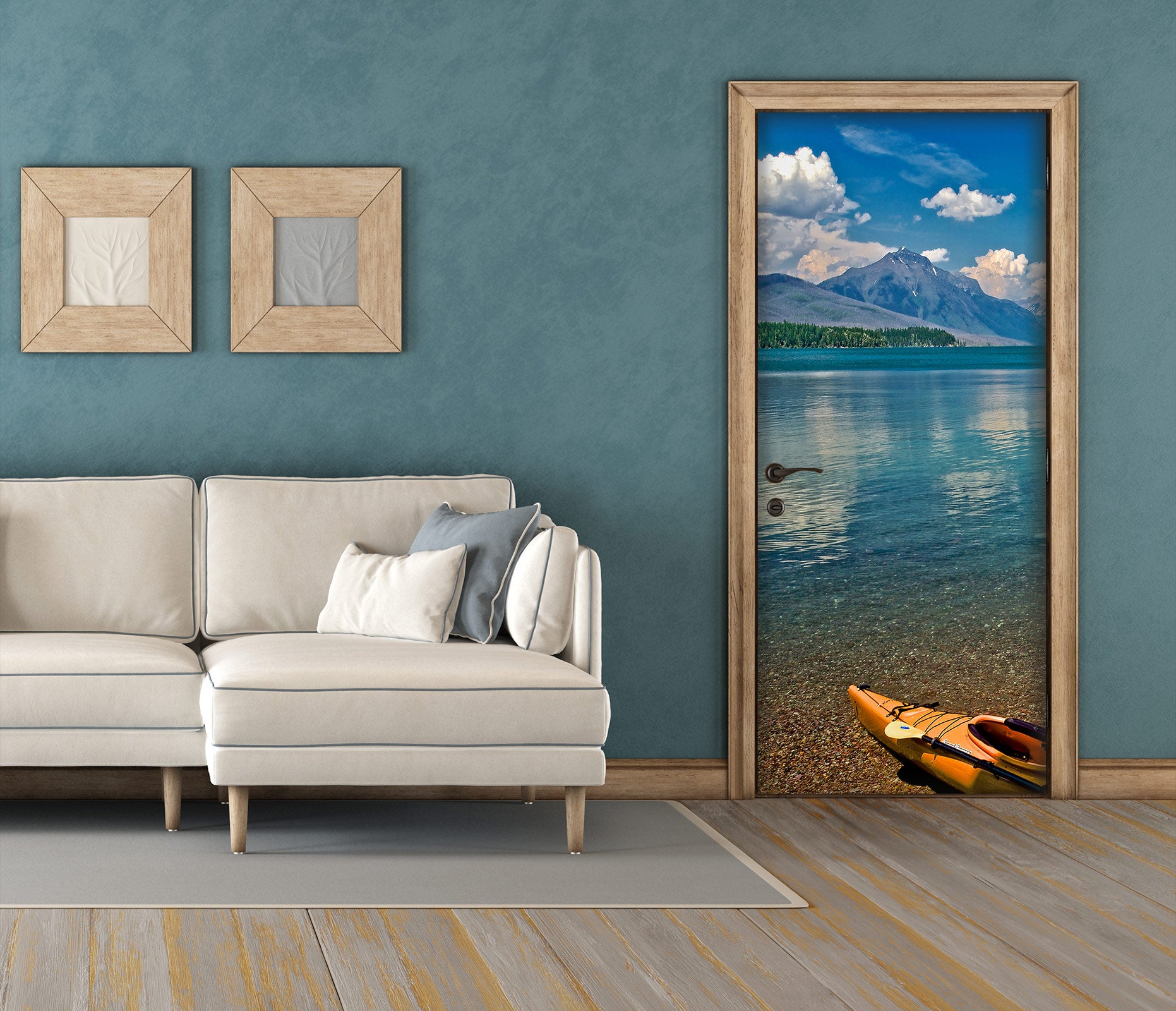 3D Mountains Lakeside 110206 Kathy Barefield Door Mural