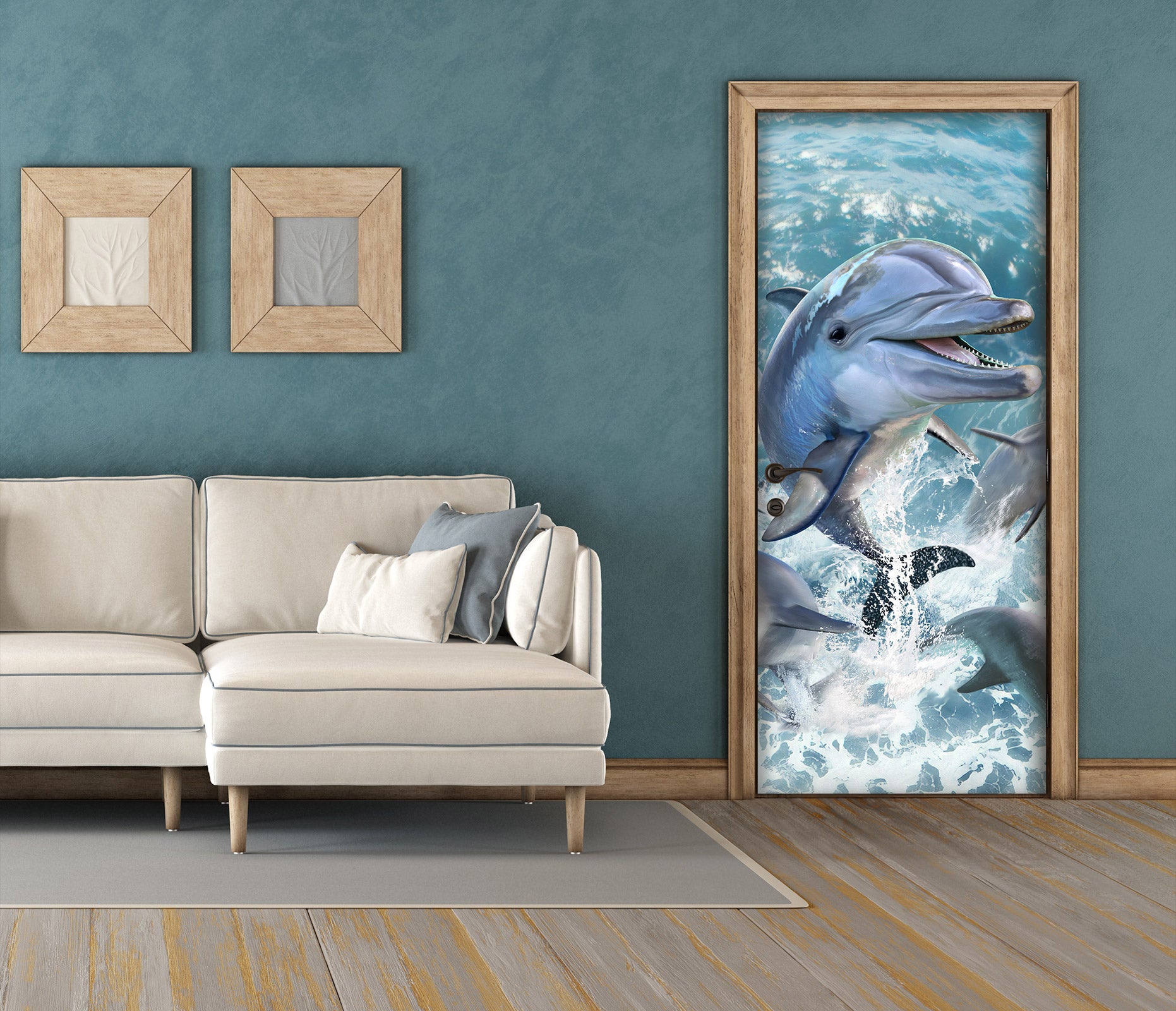 3D Dolphin 112124 Jerry LoFaro Door Mural