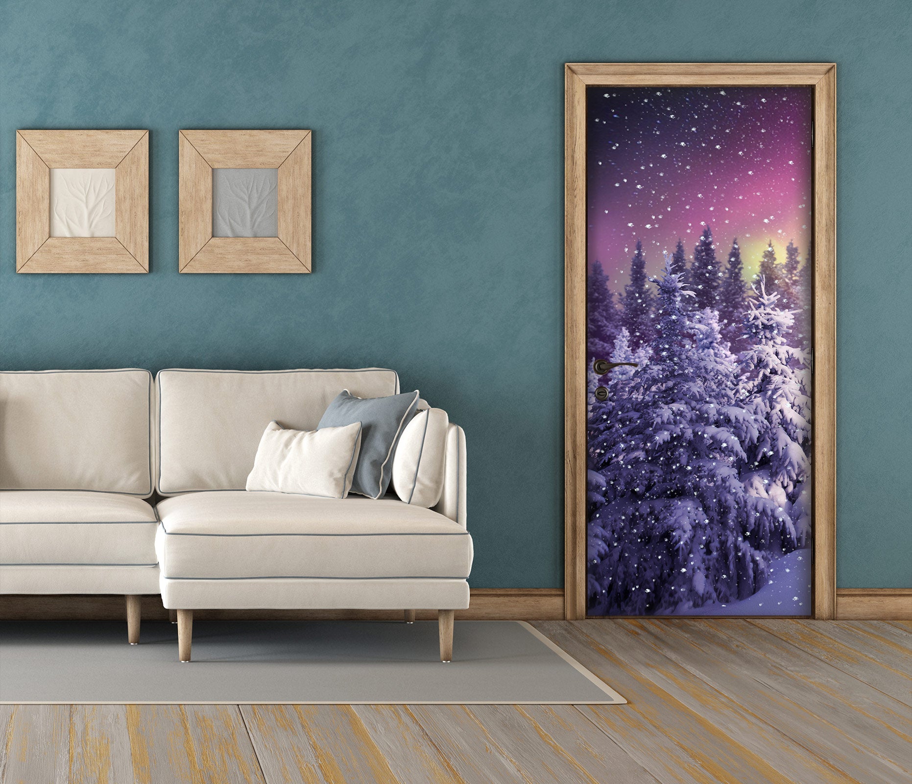 3D Snowy Woods 112151 Jerry LoFaro Door Mural