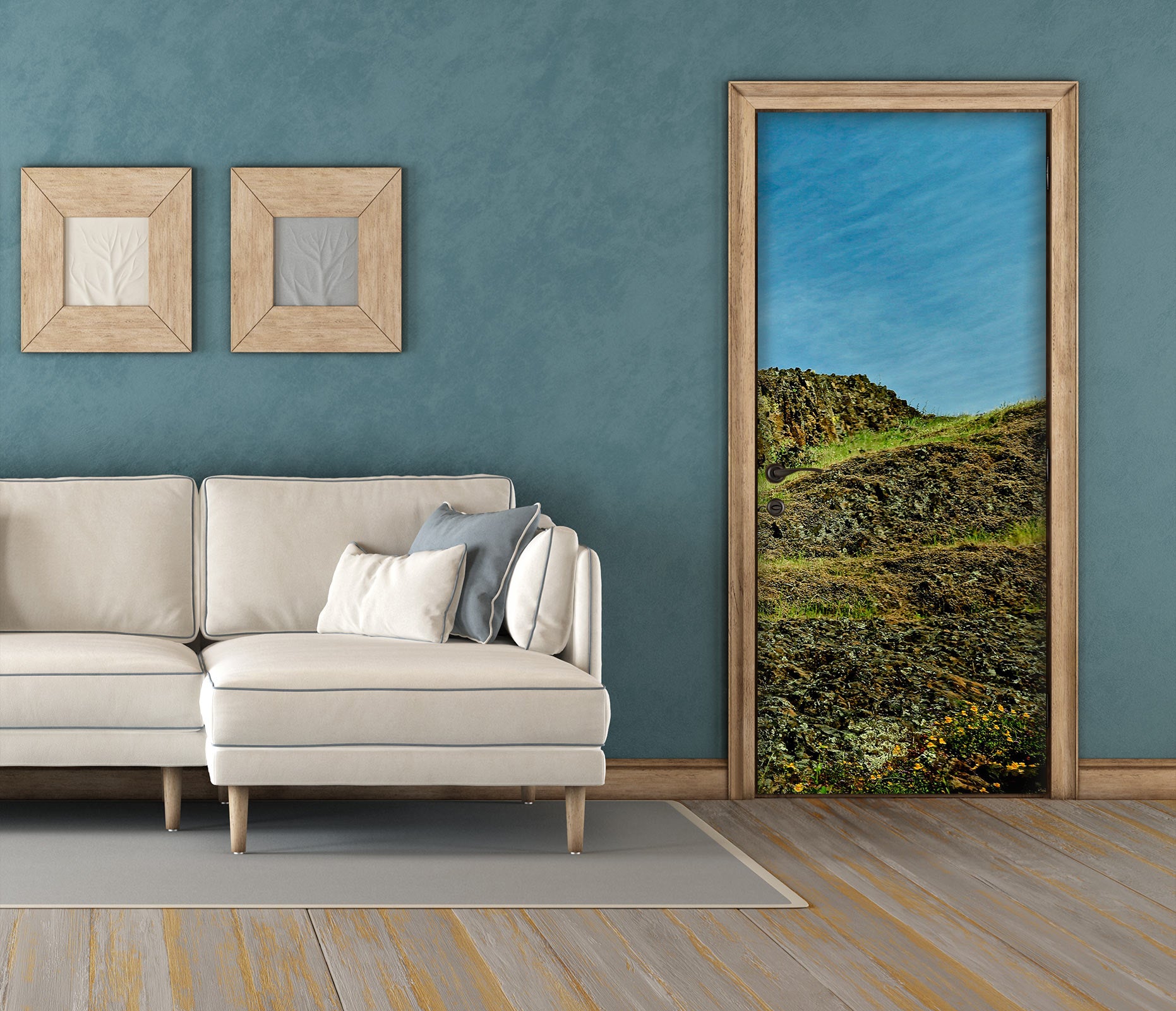 3D Lawn Hillside 11101 Kathy Barefield Door Mural