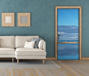 3D Sea Blue 11118 Kathy Barefield Door Mural