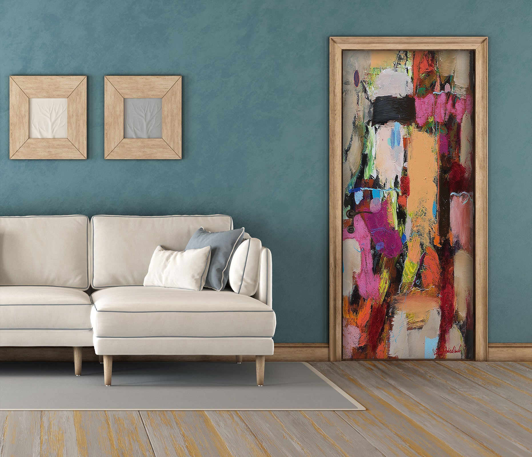 3D Pigment Color Block Pattern 9347 Allan P. Friedlander Door Mural