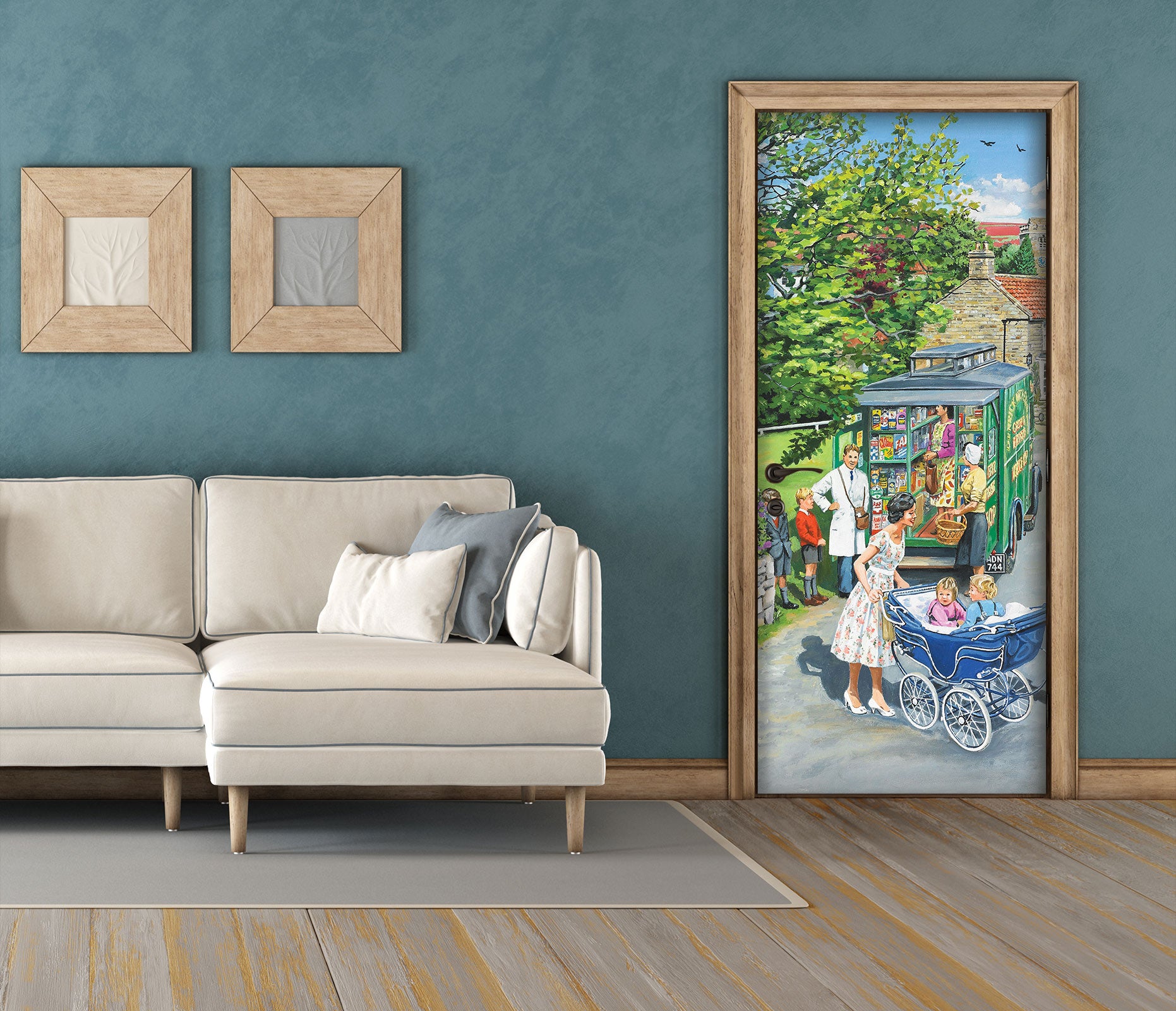 3D Supermarket Trolley 103157 Trevor Mitchell Door Mural