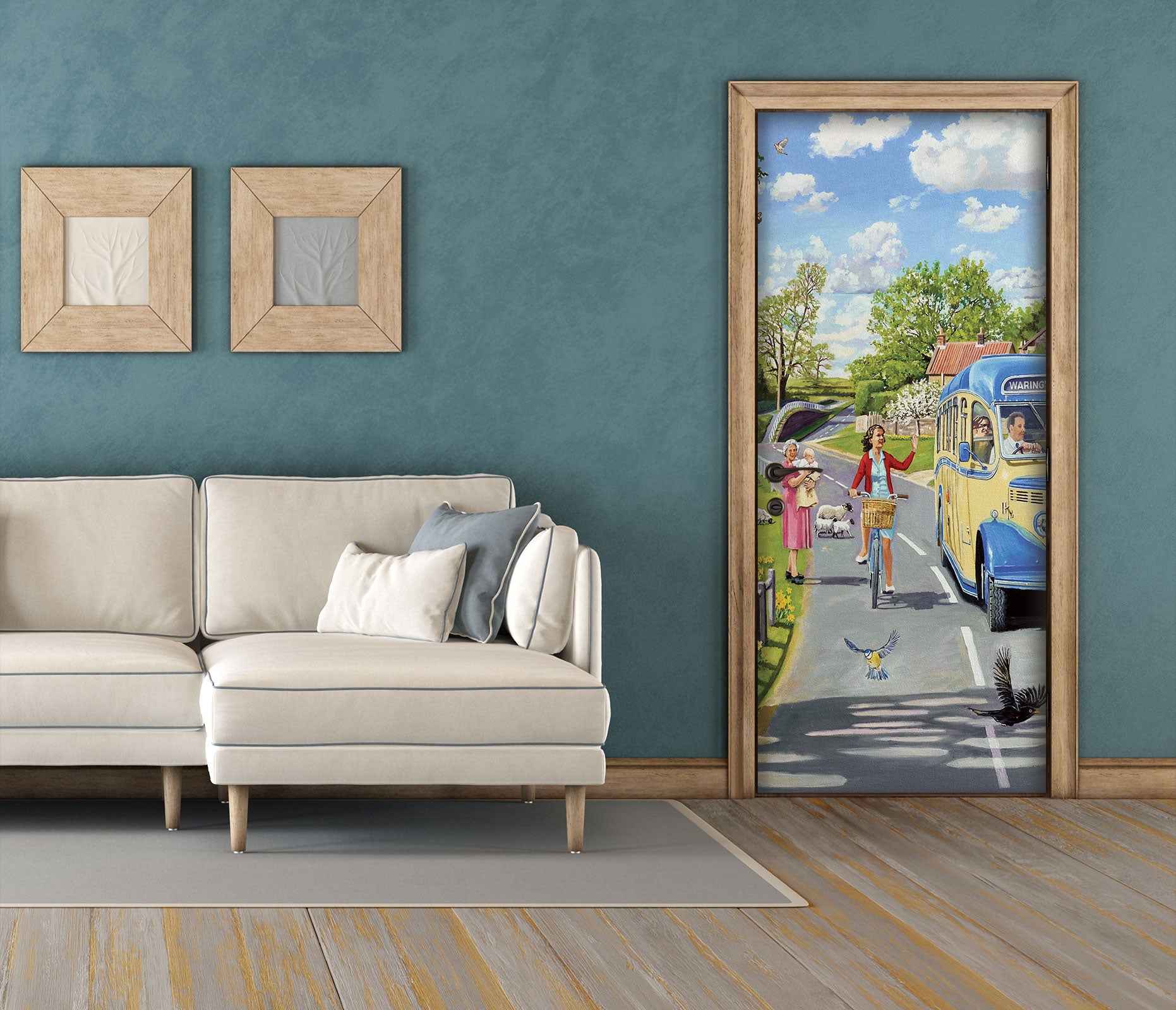 3D Highway Car 103186 Trevor Mitchell Door Mural