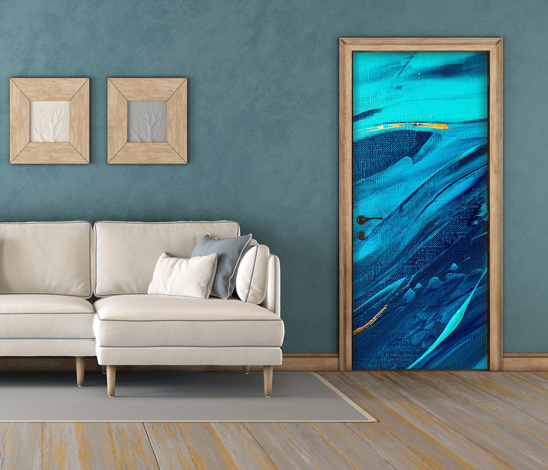 3D Art Blue 3111 Skromova Marina Door Mural