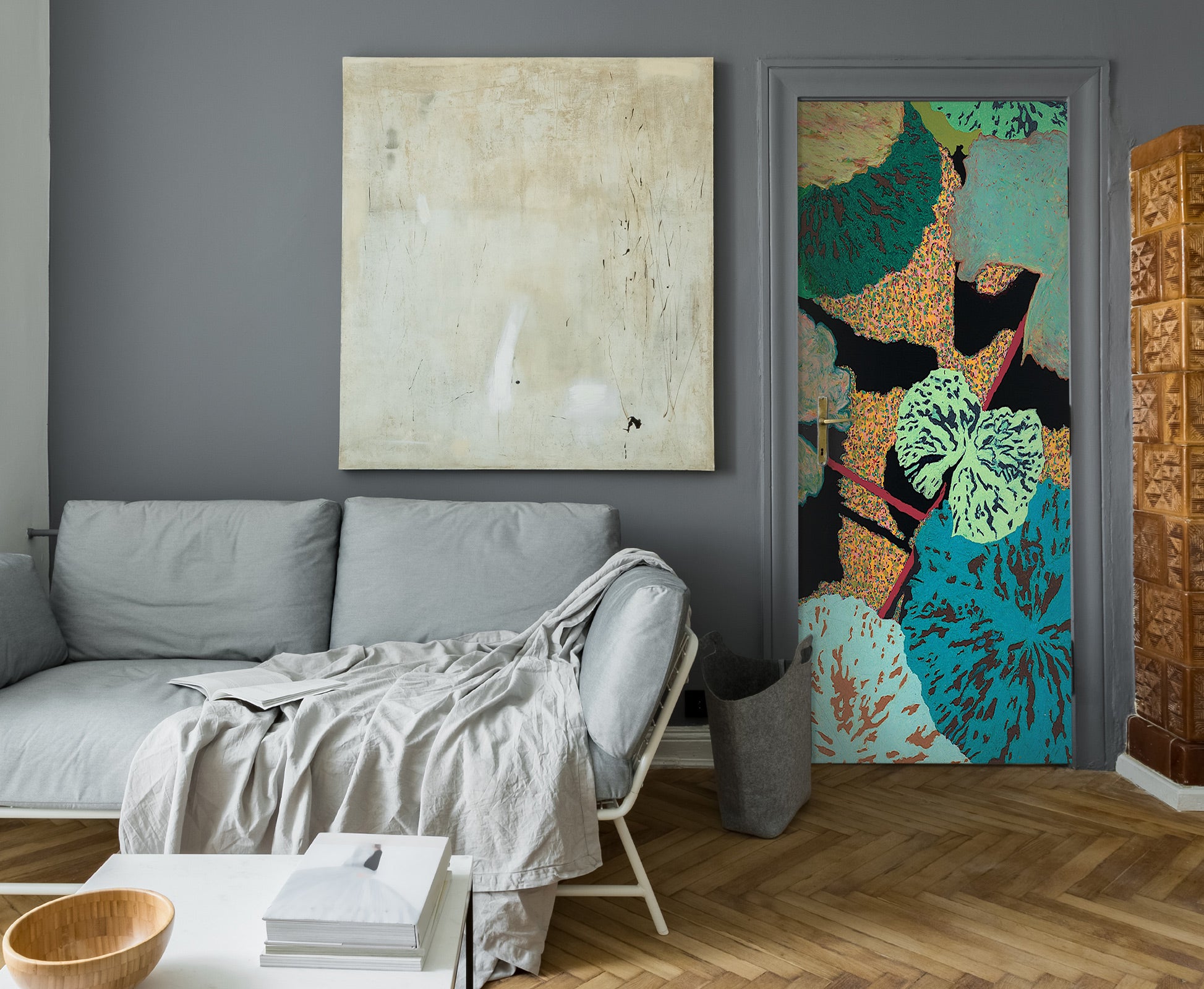 3D Pattern Lotus Leaf 9402 Allan P. Friedlander Door Mural