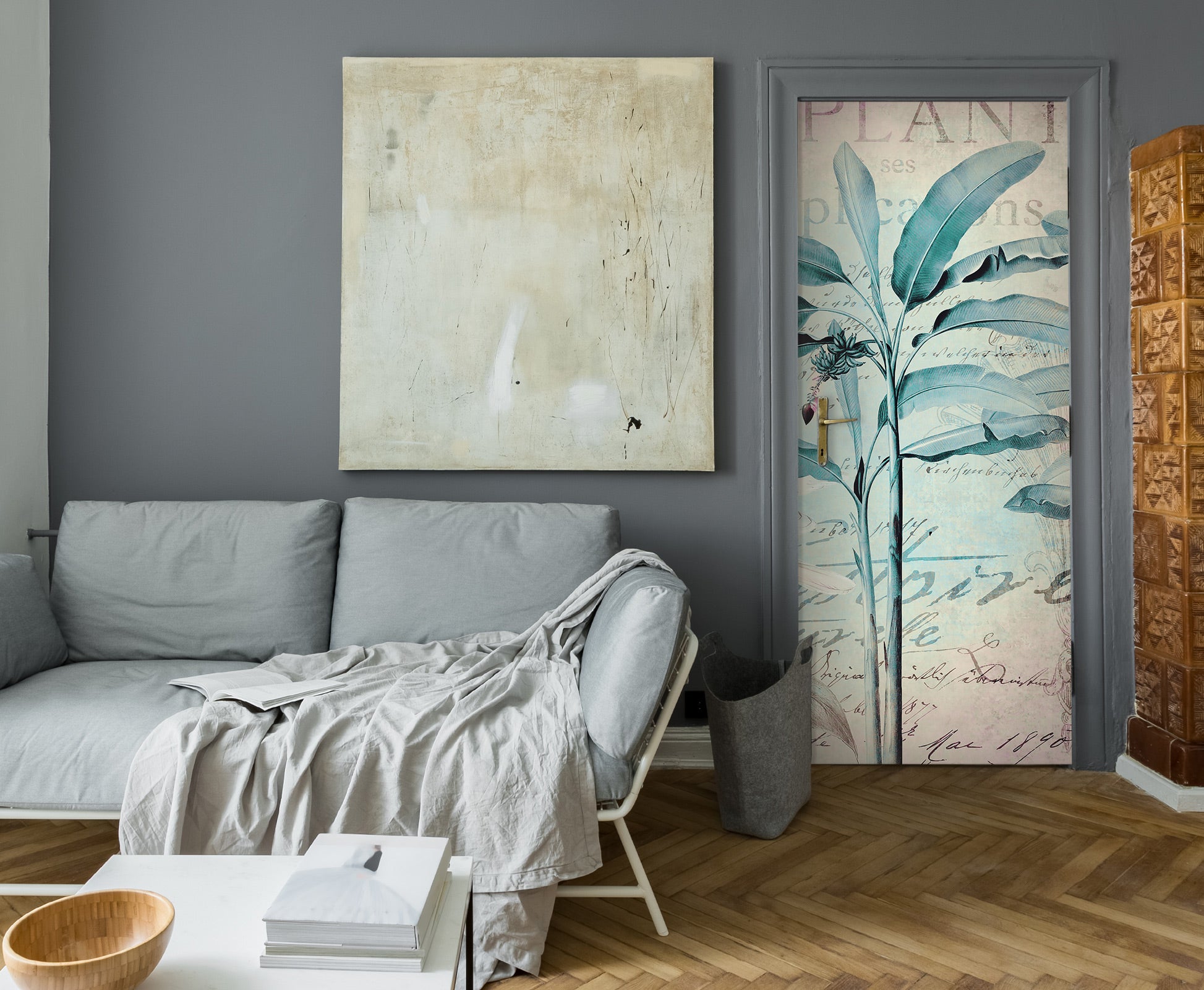 3D Leaf Pattern 11919 Andrea Haase Door Mural